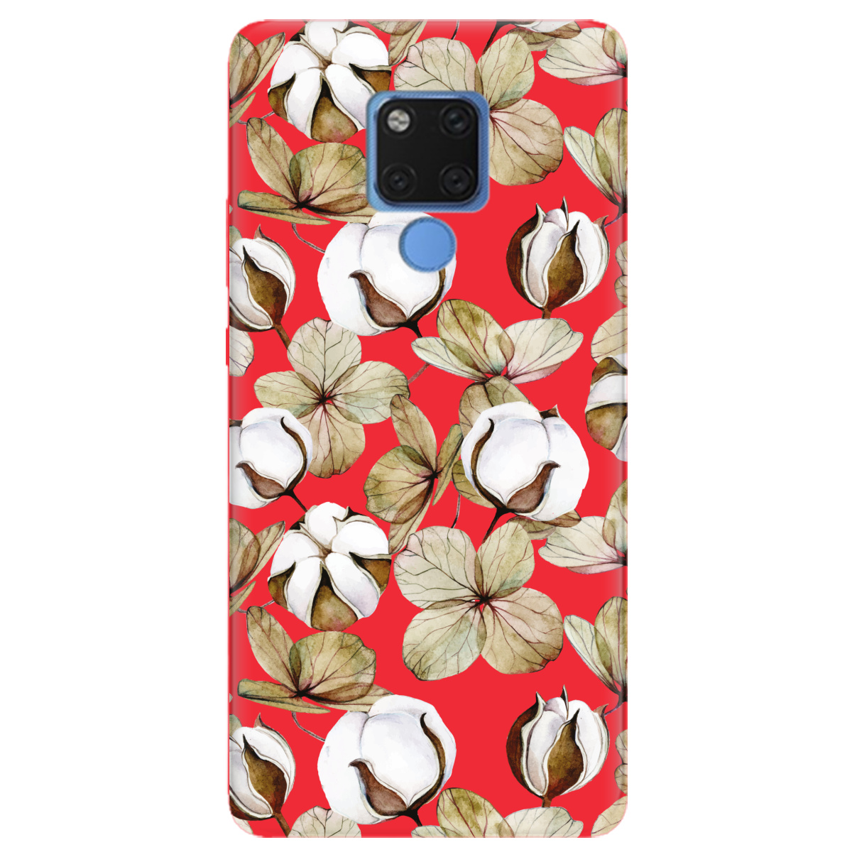 Чехол для Huawei Mate 20 X ярко-красный матовый soft touch Бавовна - фото 1