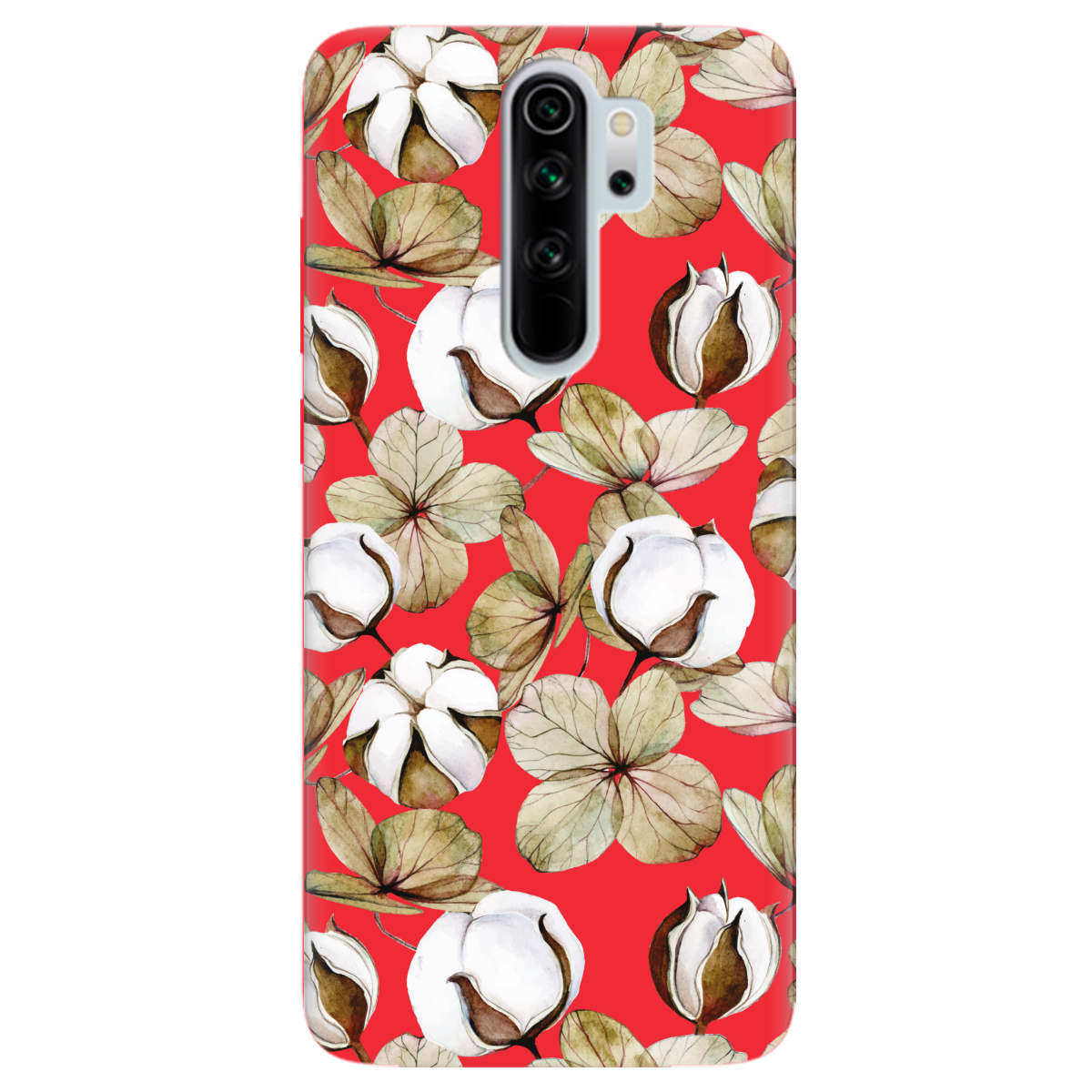 Чехол для Xiaomi Redmi Note 8 Pro ярко-красный матовый soft touch Бавовна - фото 1