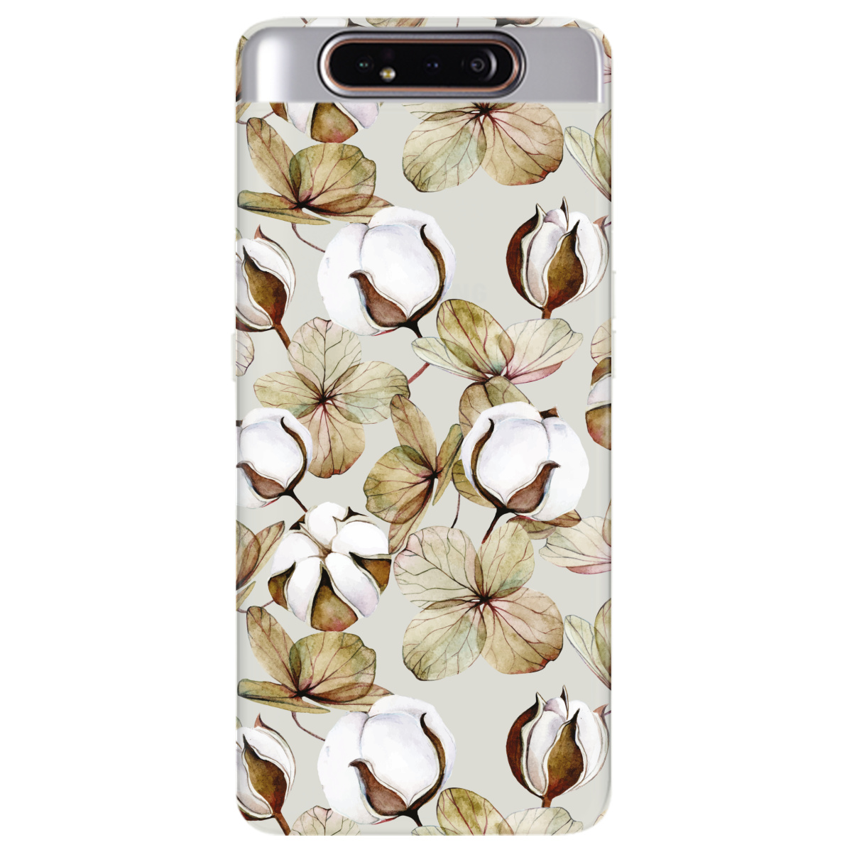 Чохол для Samsung Galaxy A80 напівпрозорий матовий soft touch Бавовна - фото 1