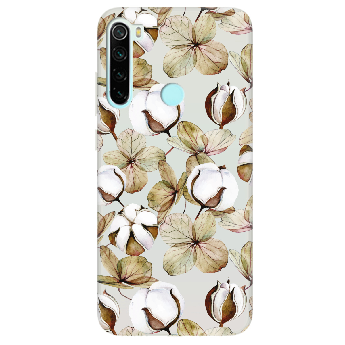 Чехол для Xiaomi Redmi Note 8 полупрозрачный матовый soft touch Бавовна - фото 1