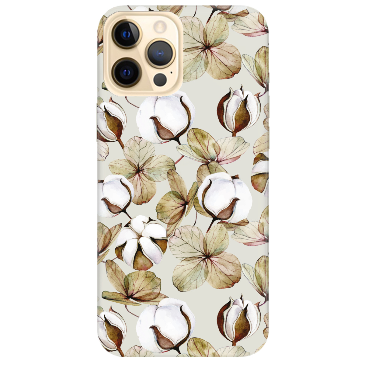 Чохол для Apple iPhone 12 Pro напівпрозорий матовий soft touch Бавовна - фото 1