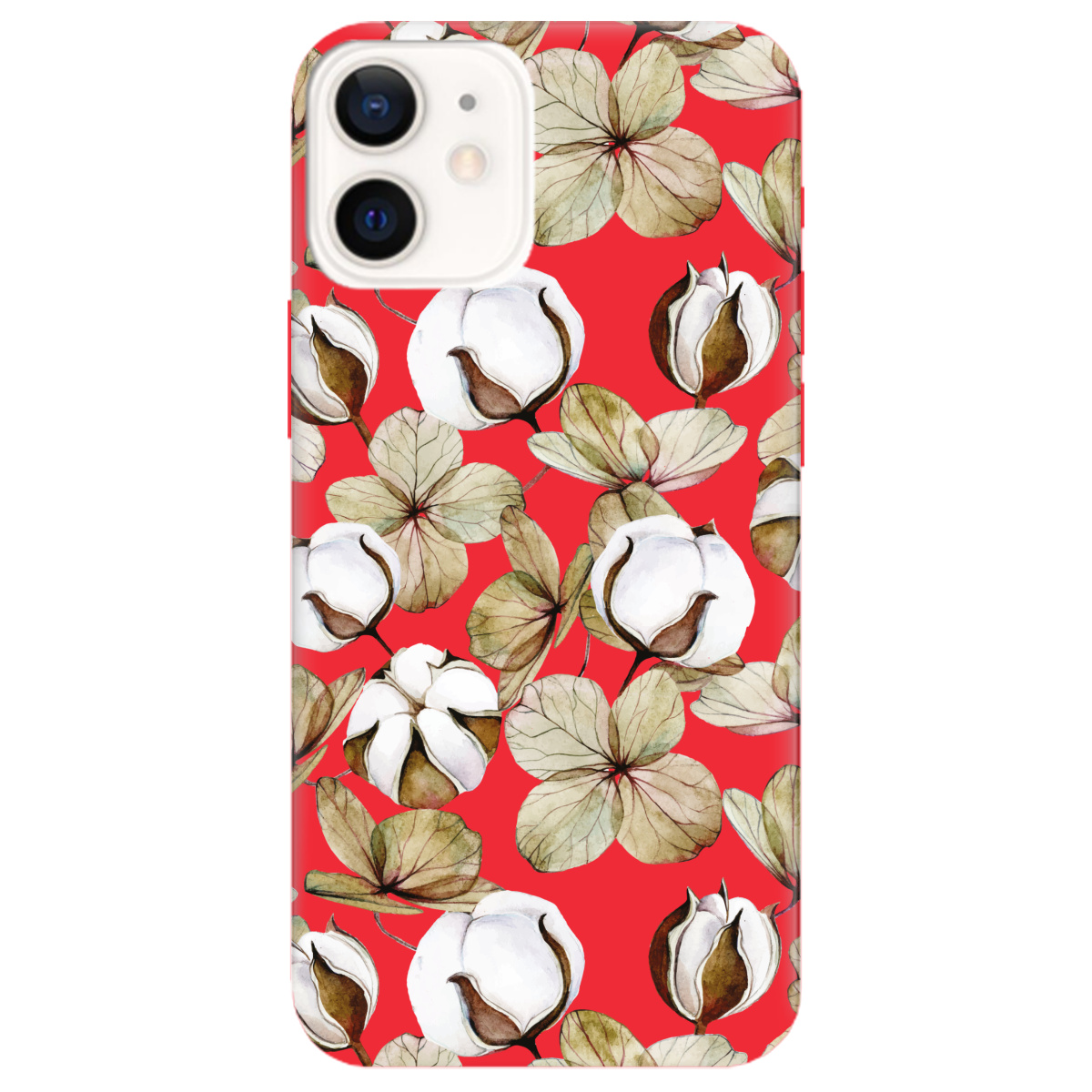 Чохол для Apple iPhone 12 Mini яскраво-червоний матовий soft touch Бавовна - фото 1