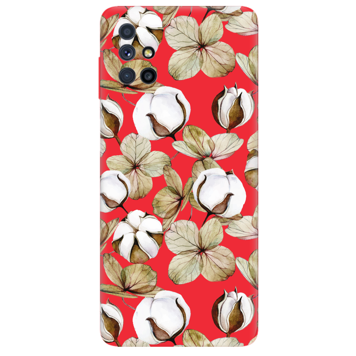 Чехол для Samsung Galaxy M51 ярко-красный матовый soft touch Бавовна - фото 1