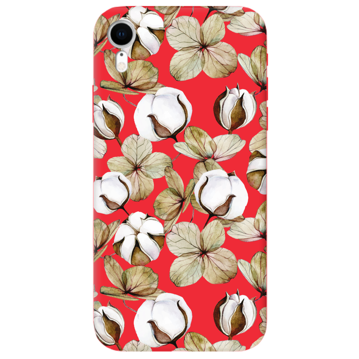 Чехол для Apple iPhone XR ярко-красный матовый soft touch Бавовна - фото 1