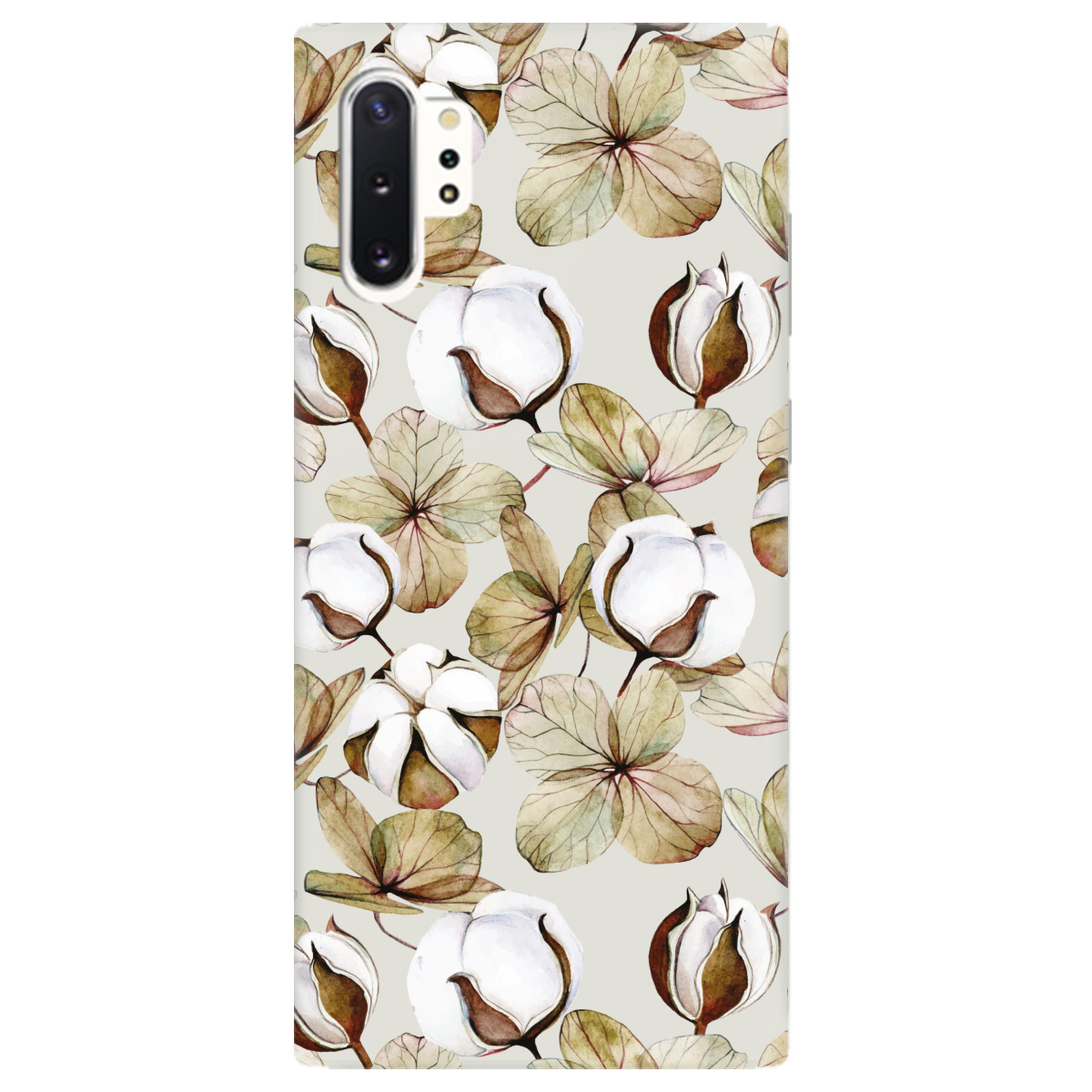 Чехол для Samsung Galaxy Note 10 Plus полупрозрачный матовый soft touch Бавовна - фото 1