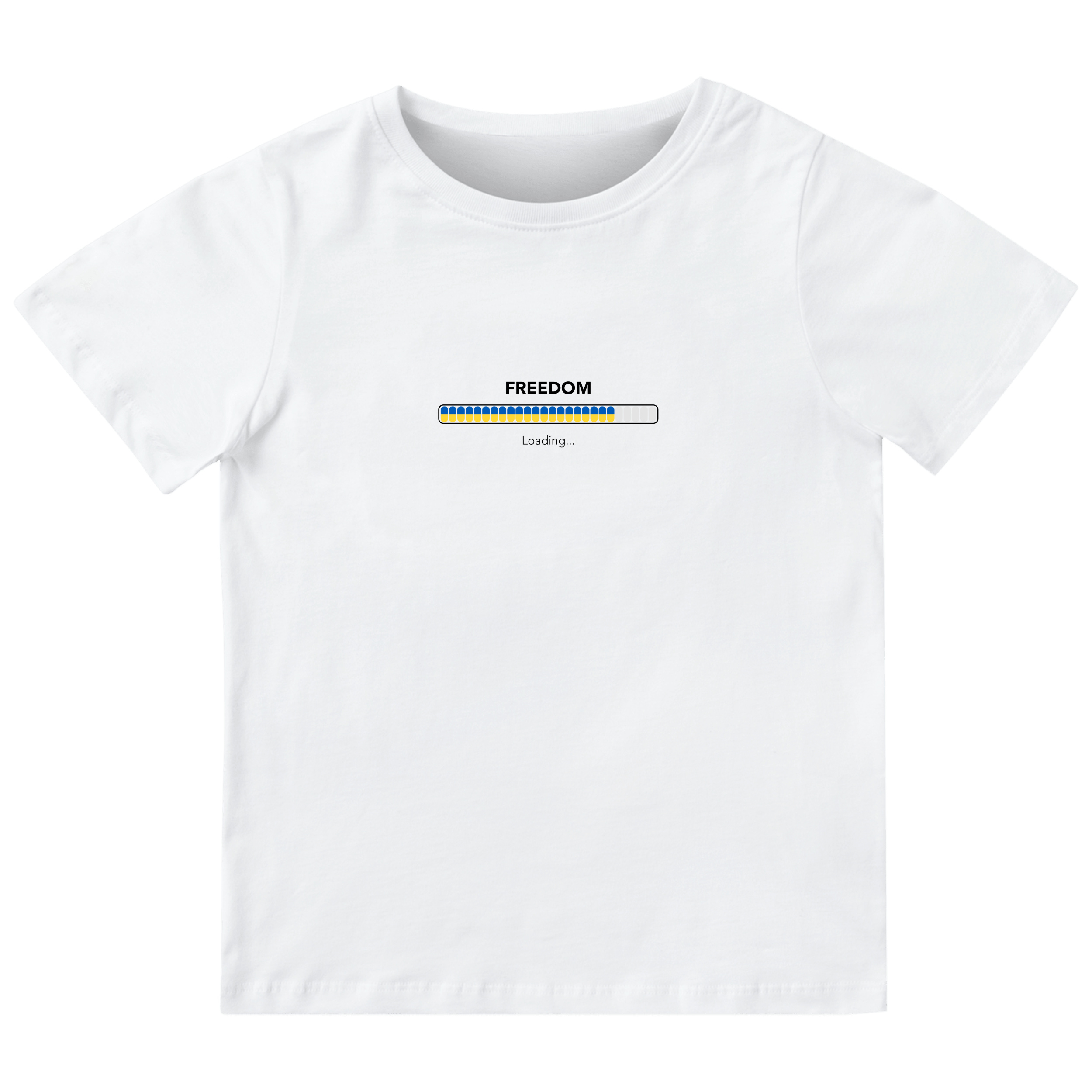 Футболка детская белая хлопок/эластан Freedom loading 146 - фото 1