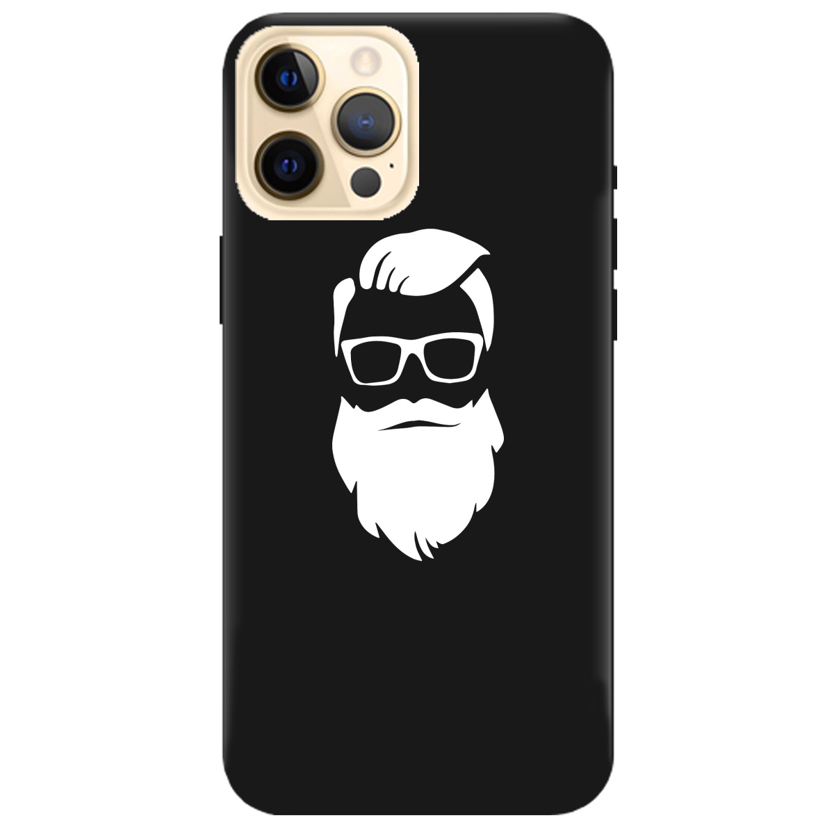 Чехол для Apple iPhone 12 Pro Max черный матовый soft touch Beard - фото 1