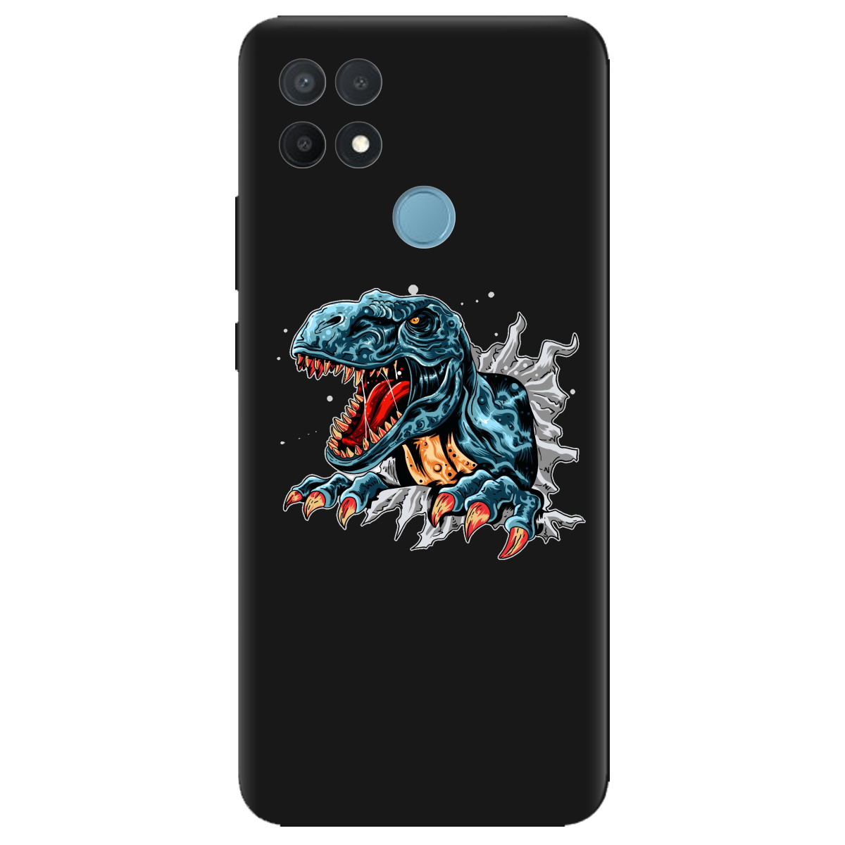 Чехол для Oppo A15s/ A15 черный матовый soft touch Rex - фото 1