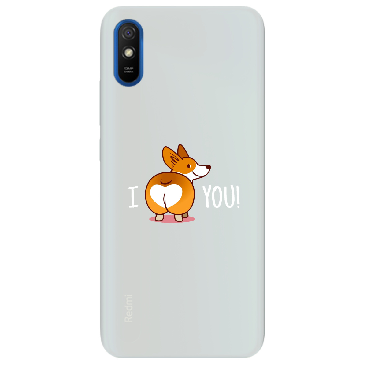 Чохол для Xiaomi Redmi 9A напівпрозорий матовий soft touch Corgi - фото 1