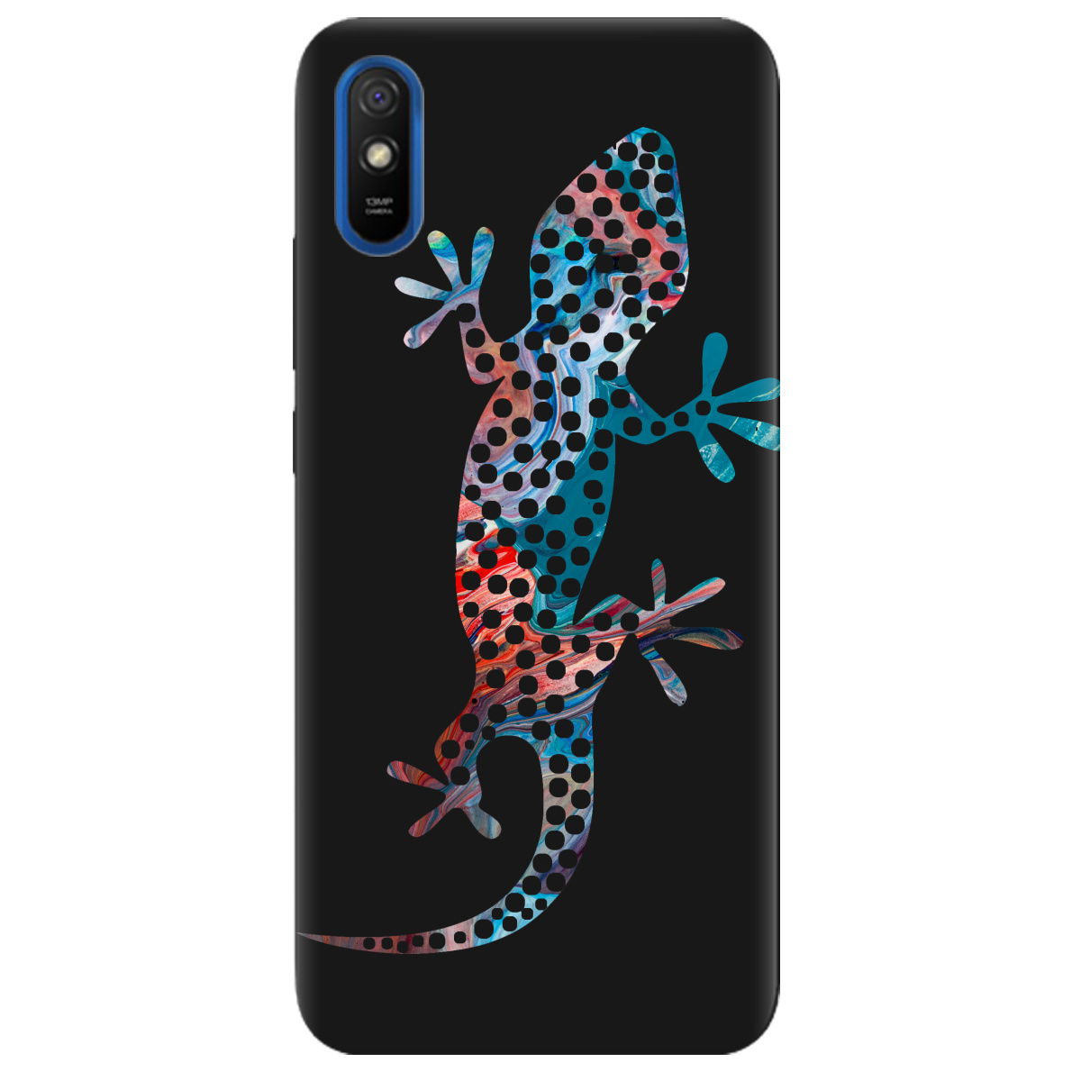 Чехол для Xiaomi Redmi 9A черный матовый soft touch Chameleon - фото 1