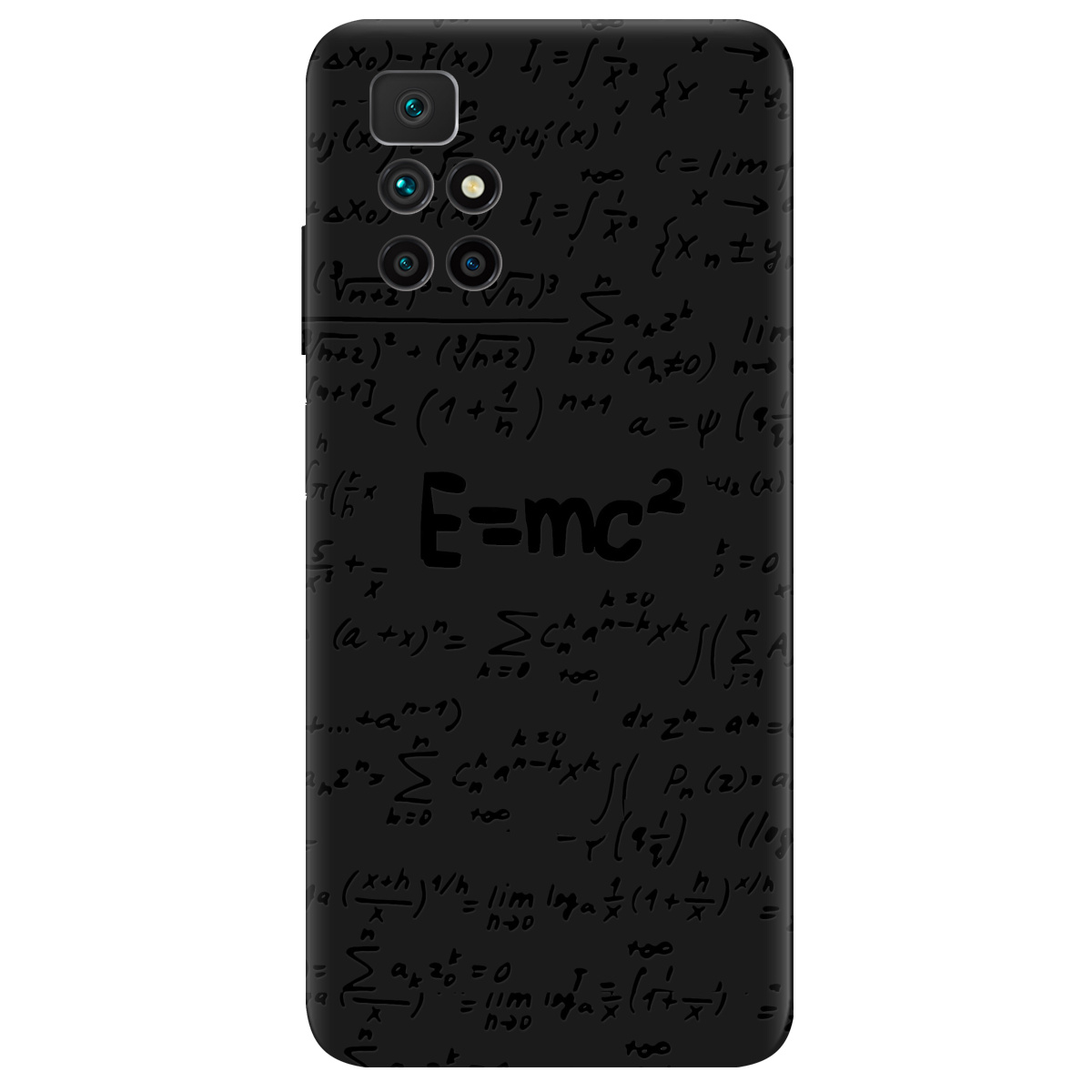 Чехол для Xiaomi Redmi 10 черный матовый soft touch Black Einstein - фото 1