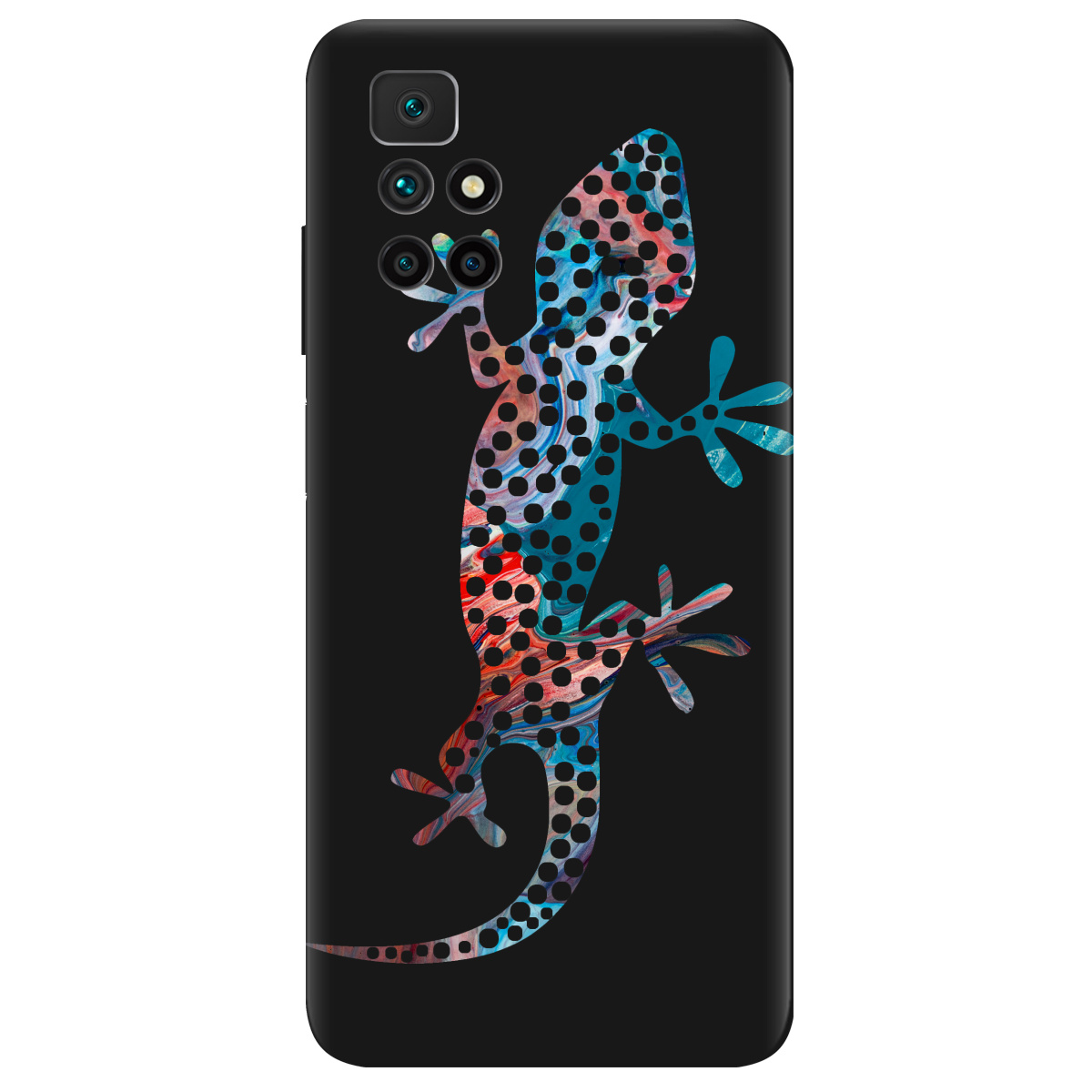 Чехол для Xiaomi Redmi 10 черный матовый soft touch Chameleon - фото 1