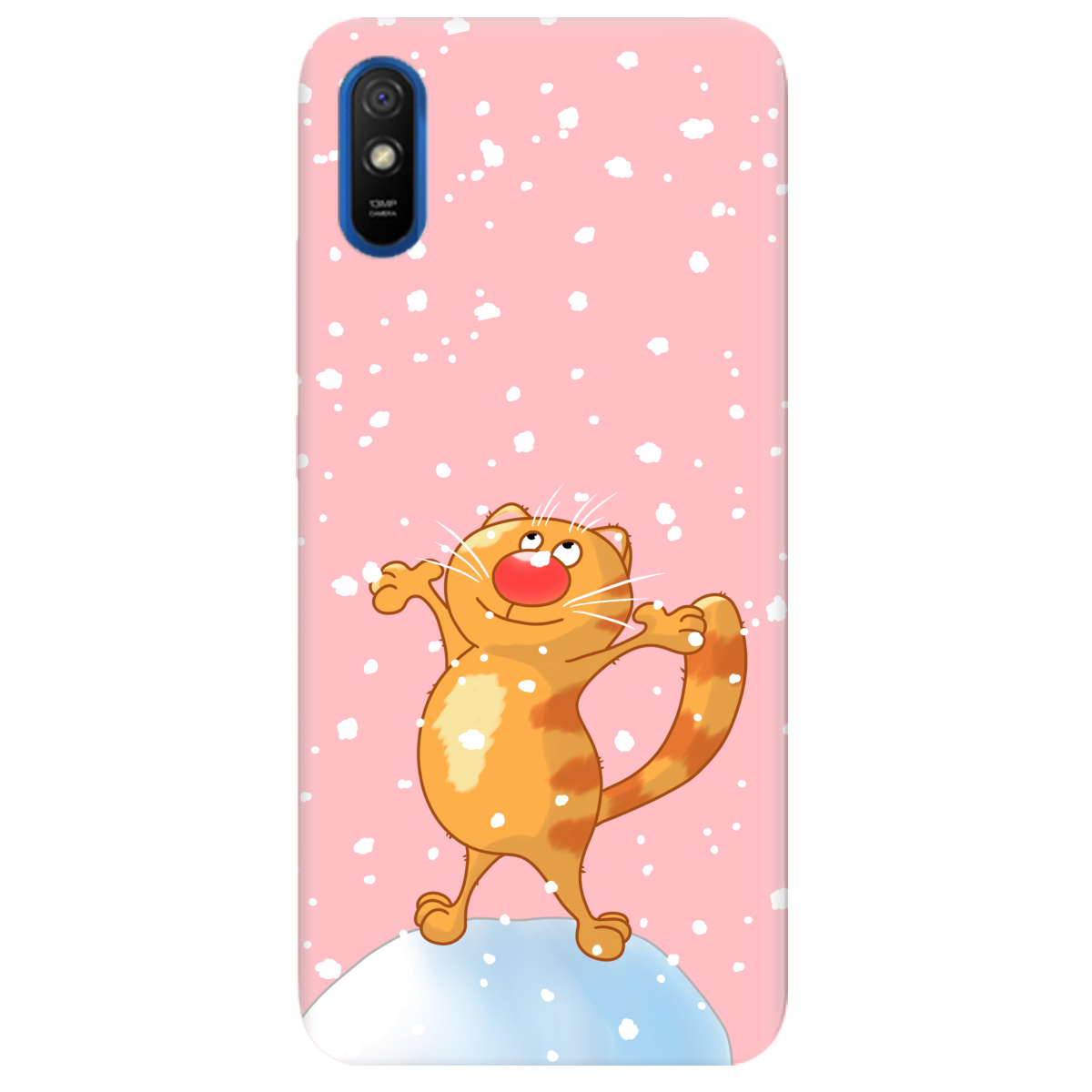 Чехол для Xiaomi Redmi 9A нежно-розовый матовый soft touch By Happy - фото 1