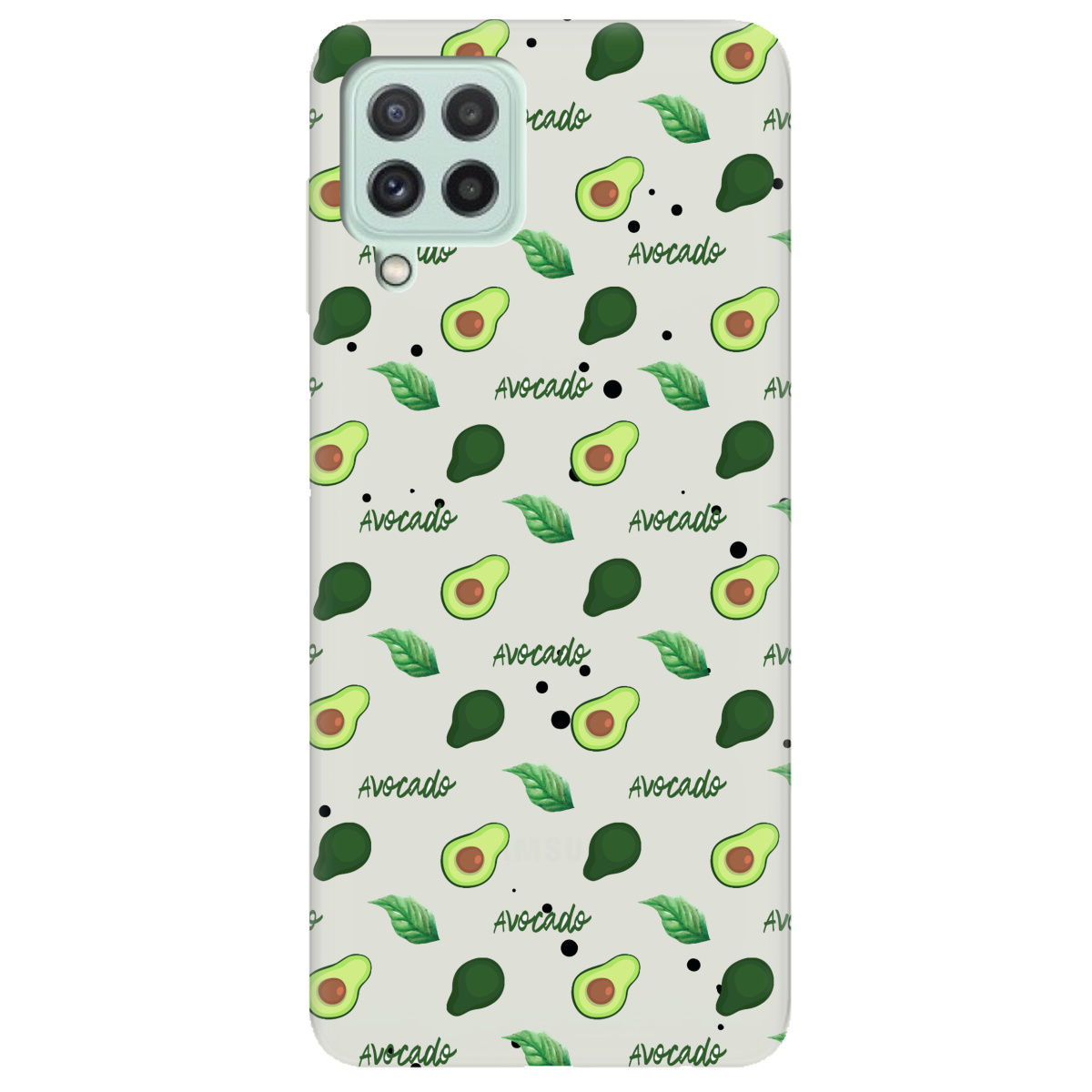 Чохол для Samsung Galaxy M22 напівпрозорий матовий soft touch Avocado - фото 1