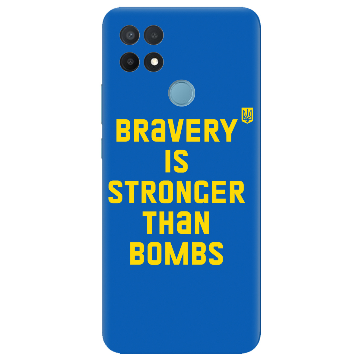 Чехол для Oppo A15s/ A15 Bravery is stronger than bombs - фото 1