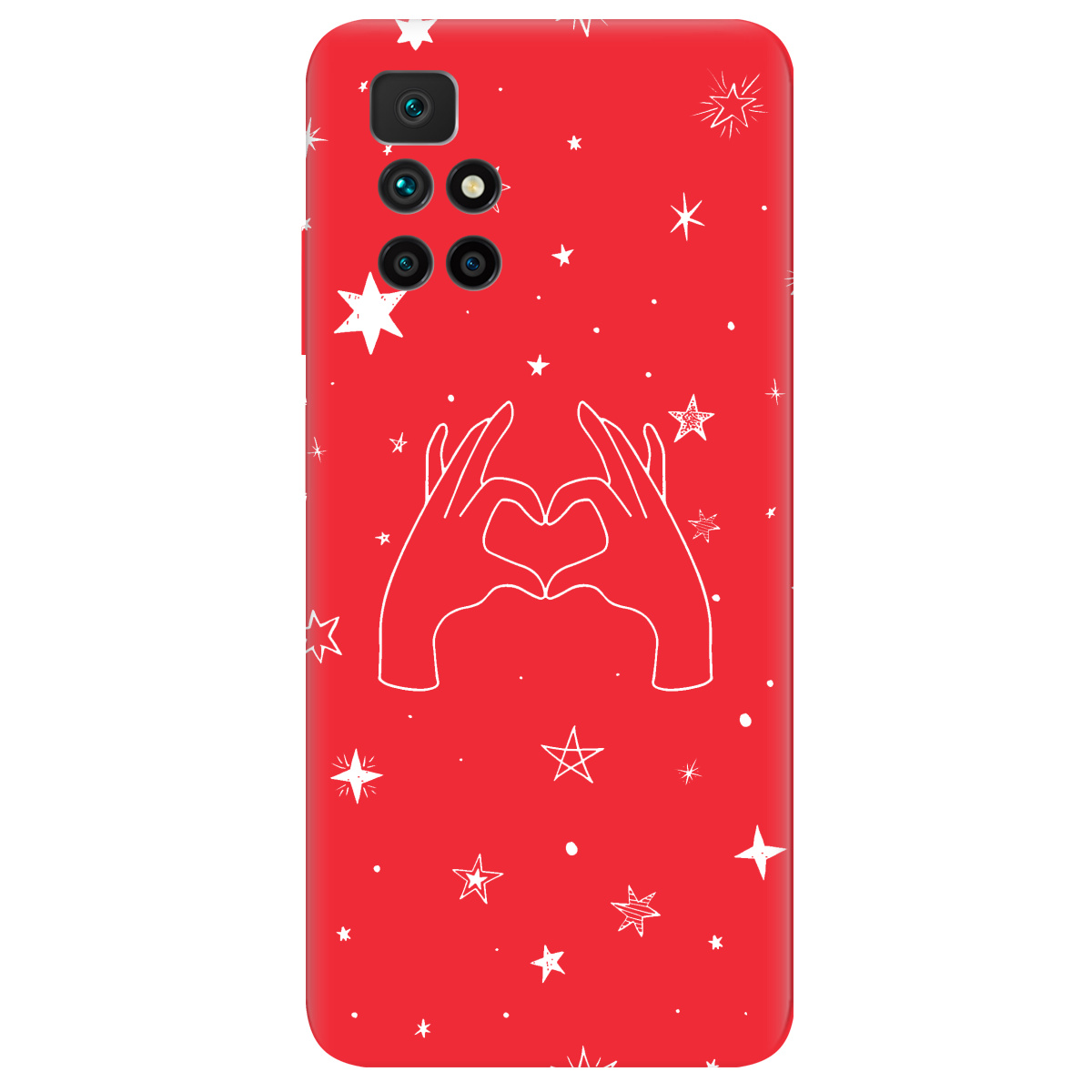 Чехол для Xiaomi Redmi 10 ярко-красный матовый soft touch Create - фото 1