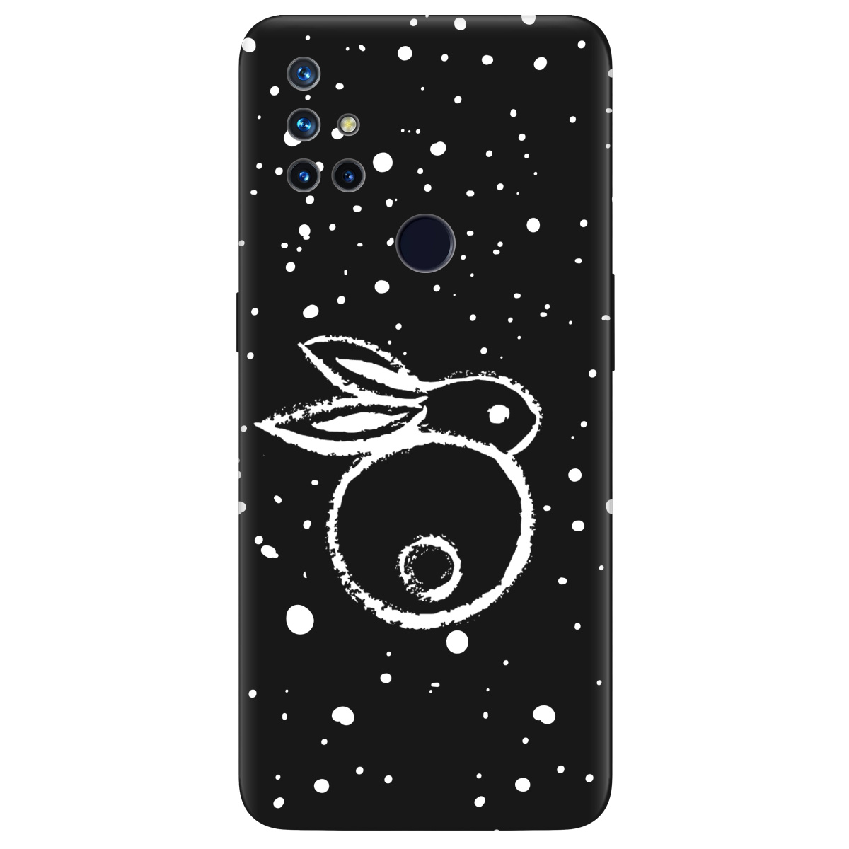 Чехол для OnePlus Nord N10 5G черный матовый soft touch Rabbit - фото 1