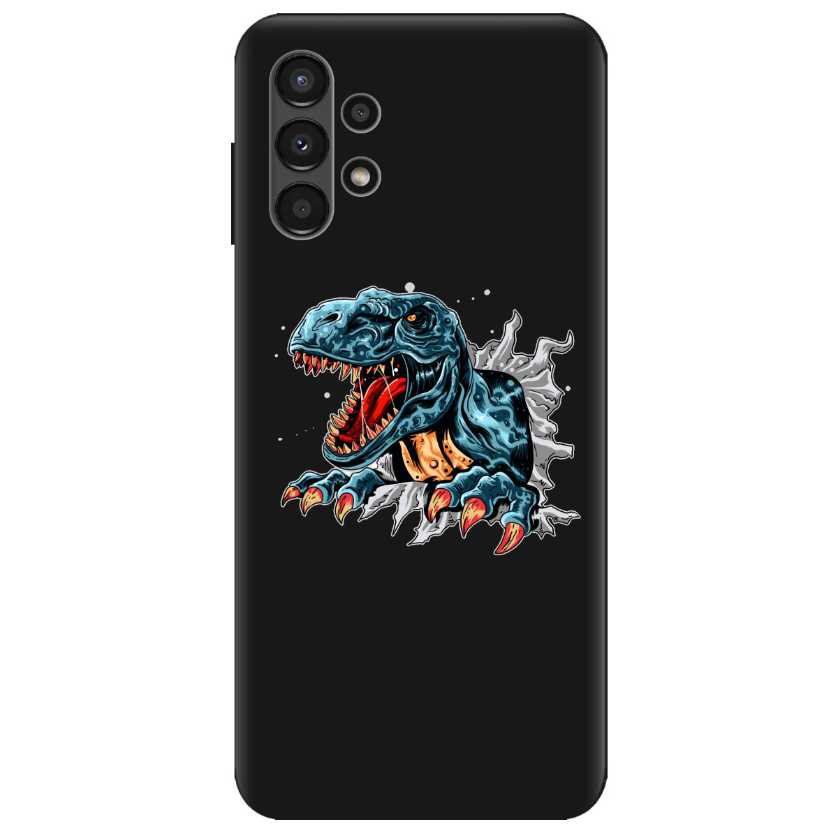 Чехол для Samsung Galaxy A13 4G черный матовый soft touch Rex - фото 1