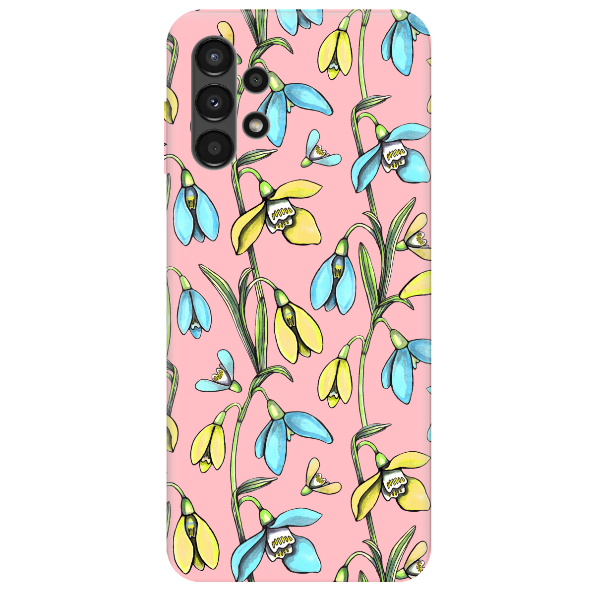 Чехол для Samsung Galaxy A13 4G нежно-розовый матовый soft touch Проліски - фото 1