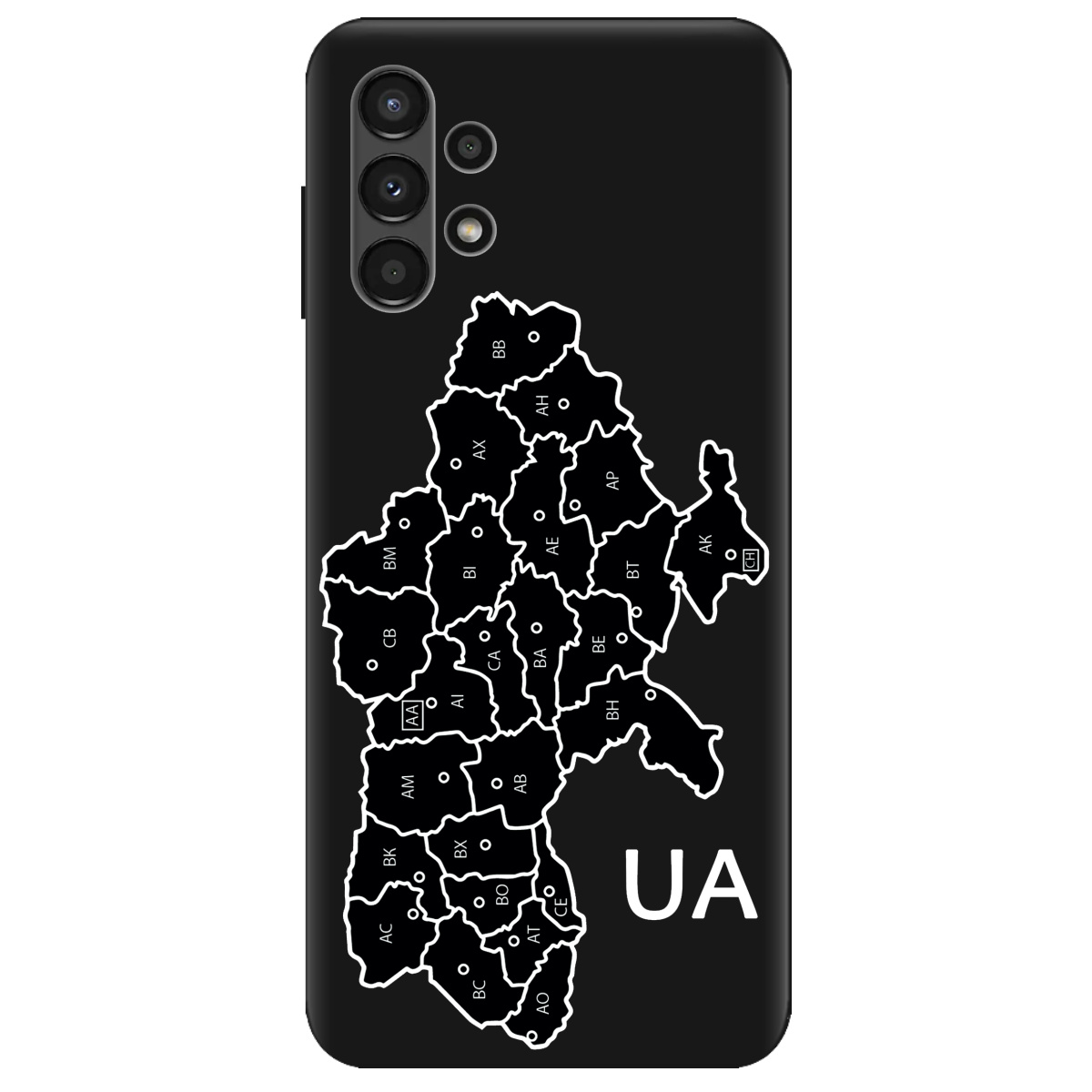 Чехол для Samsung Galaxy A13 4G черный матовый soft touch UA - фото 1