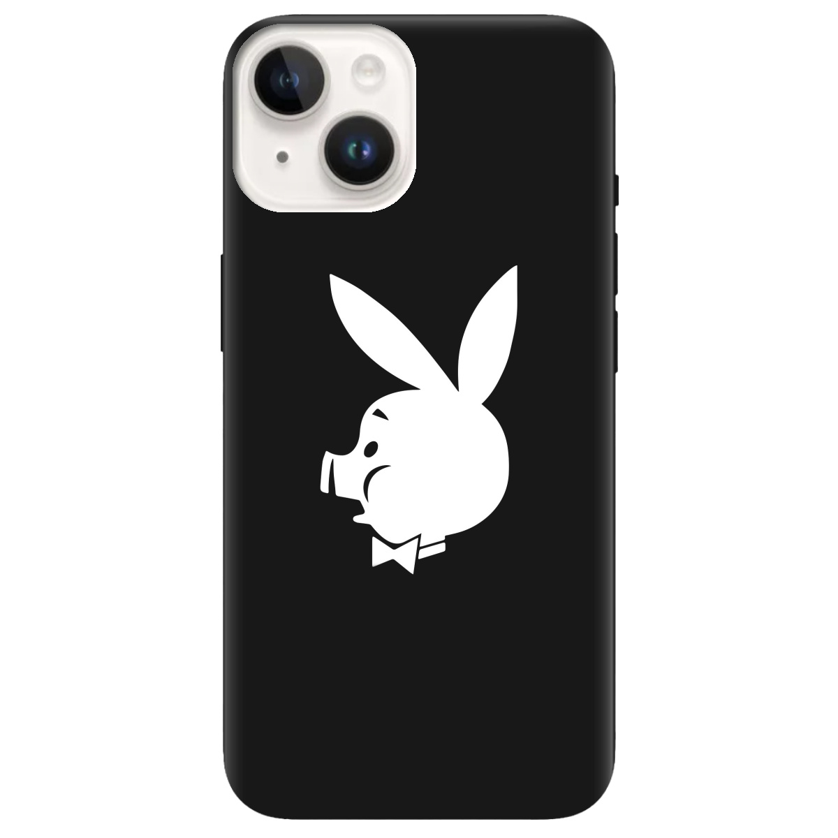 Чехол для Apple iPhone 14 черный матовый soft touch Piggy - фото 1