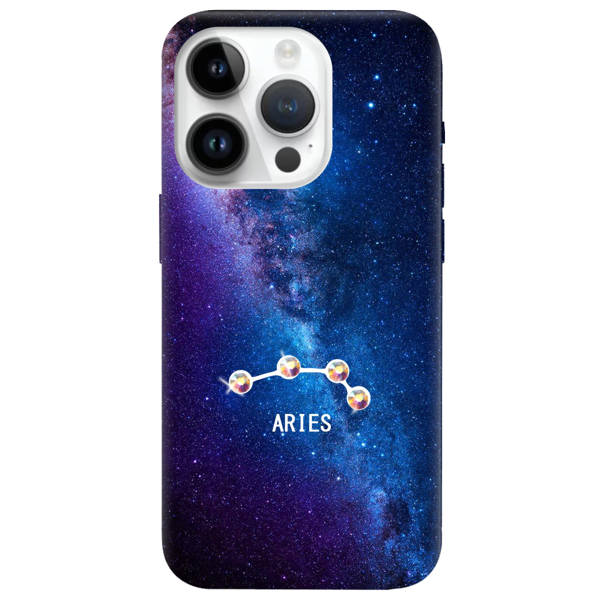 Чехол для Apple iPhone 14 Pro Aries (Овен) со стразами - фото 1