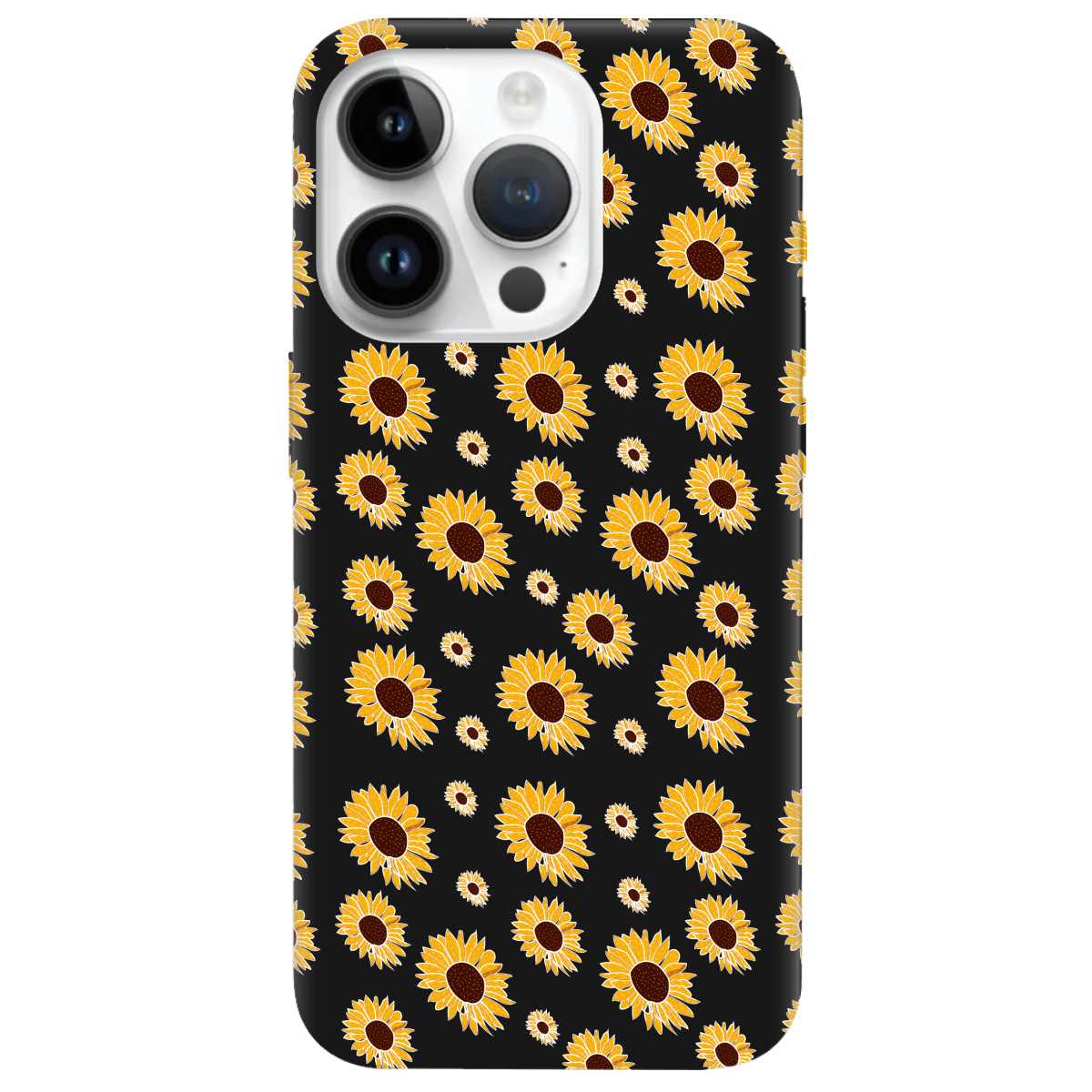 Чехол для Apple iPhone 14 Pro черный матовый soft touch Sunflower - фото 1