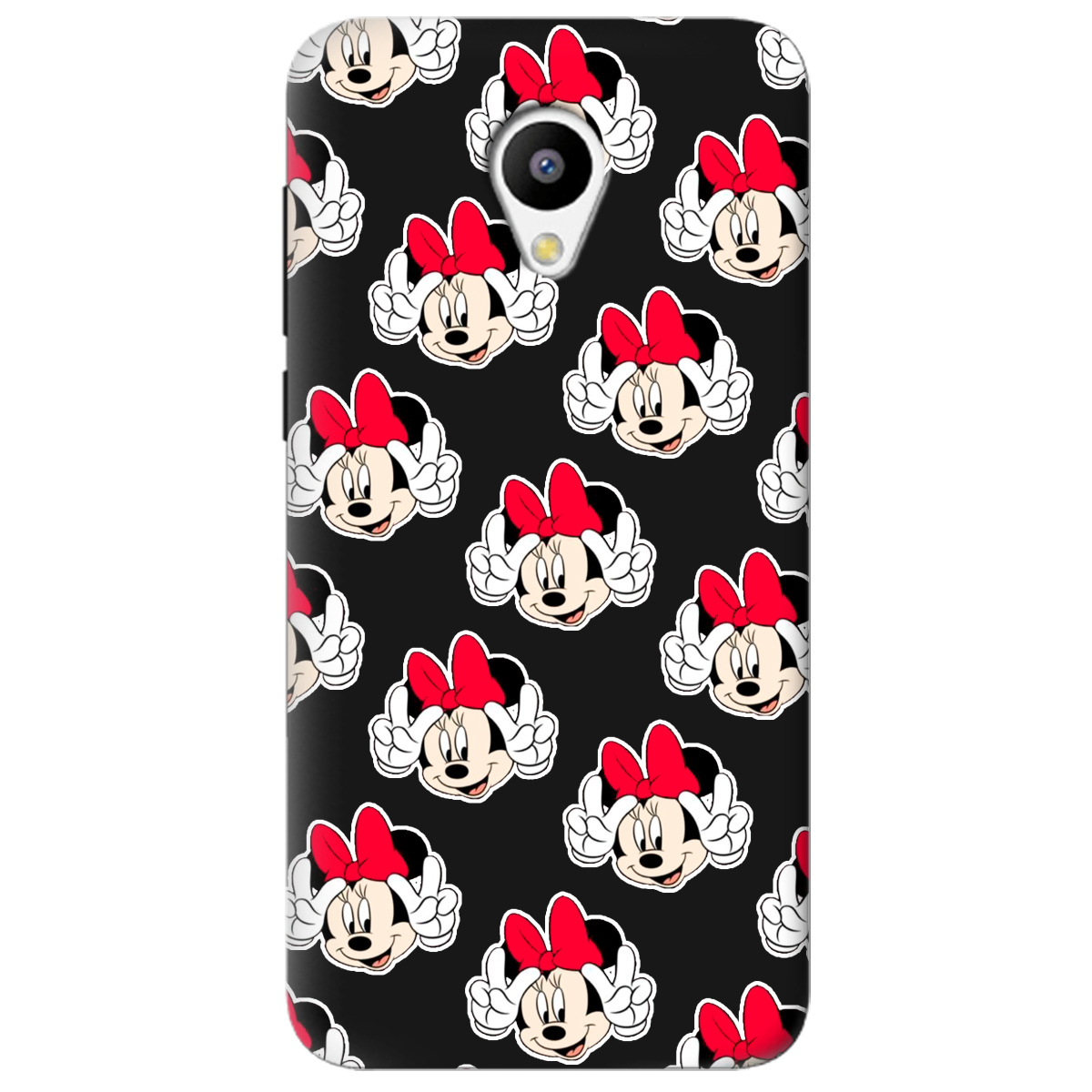 Чохол для Meizu M3/M3s чорний матовий soft touch Minnie Mouse - фото 1