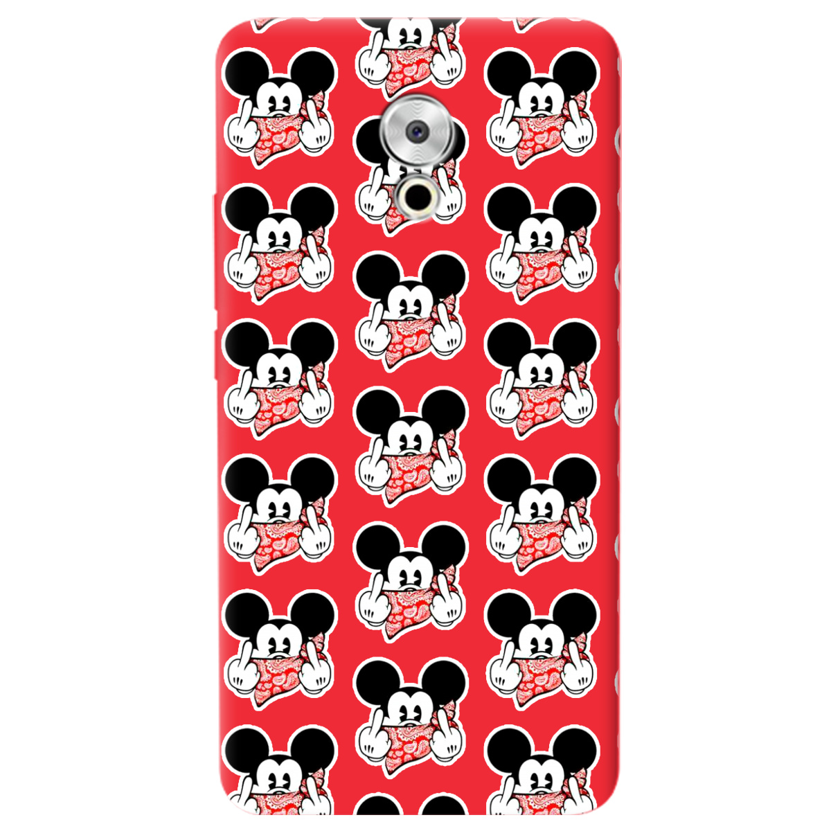 Чохол для Meizu Pro 6 Plus яскраво-червоний матовий soft touch Mickey Mouse - фото 1