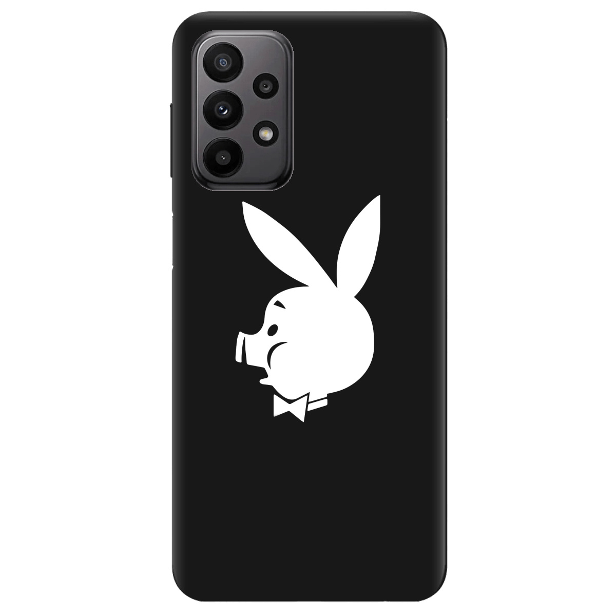 Чехол для Samsung Galaxy A23 4G черный матовый soft touch Piggy - фото 1