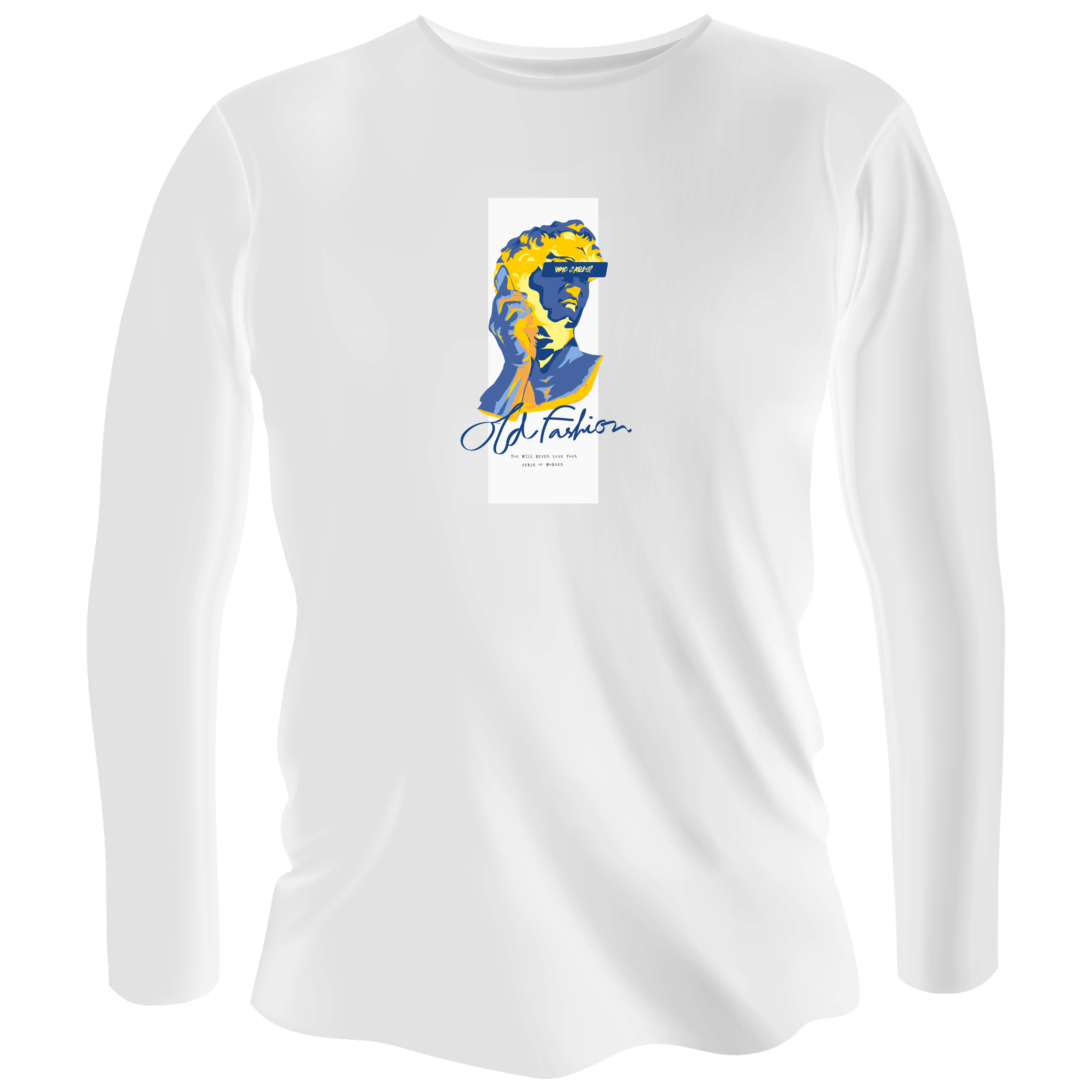 Лонгслів чоловічий білий бавовна/еластан Who cares? XXL - фото 1