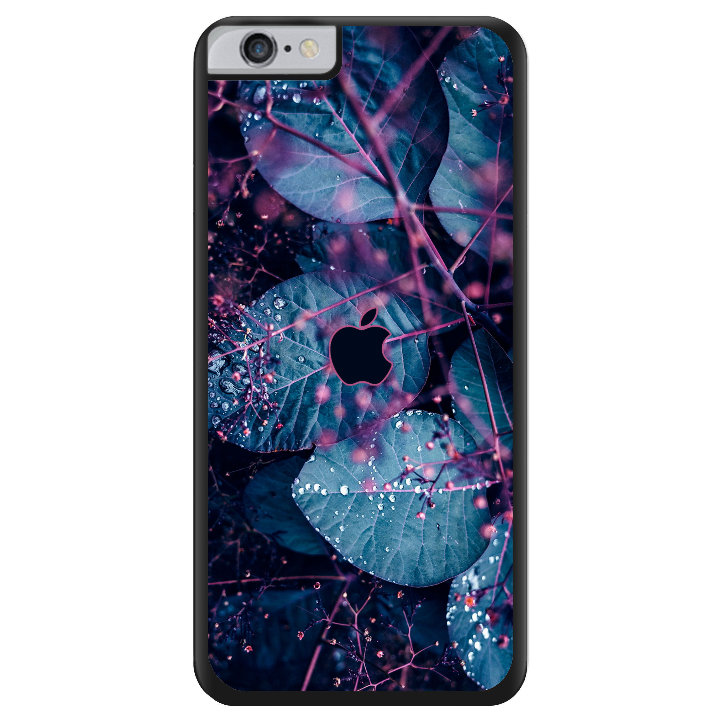 Чехол для Apple iPhone 6 Plus / 6S Plus пластиковый с чёрными силиконовыми бортиками Morning dew - фото 1