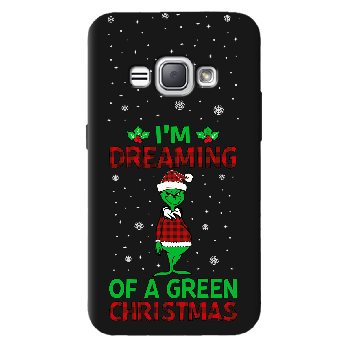 Чохол для Samsung Galaxy J1 2016 чорний матовий soft touch I'm dreaming - фото 1