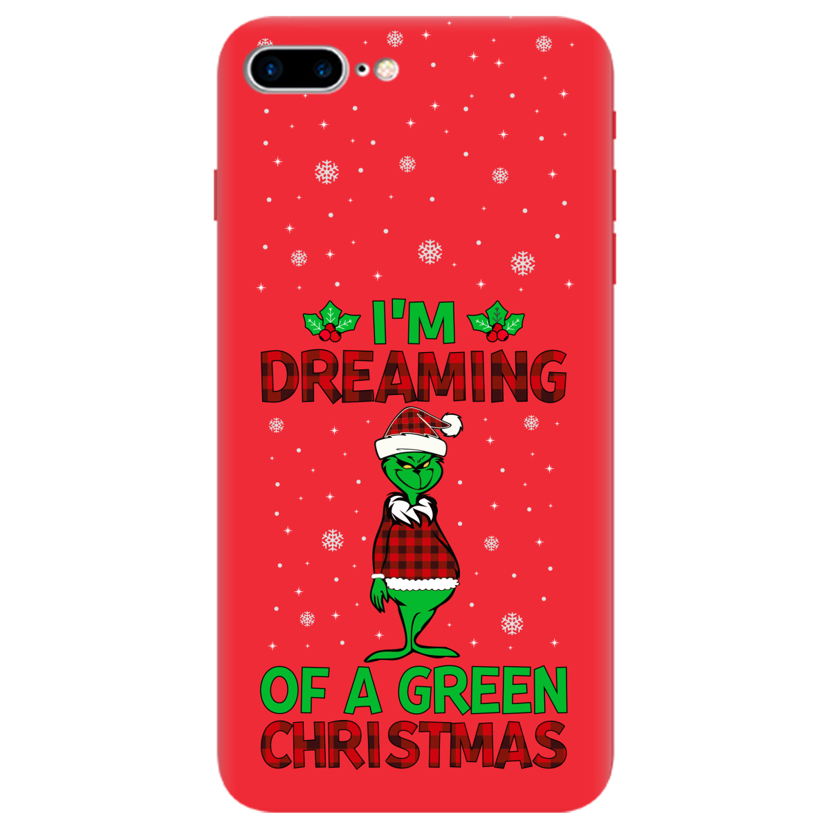 Чехол для Apple iPhone 7 Plus ярко-красный матовый soft touch I'm dreaming - фото 1