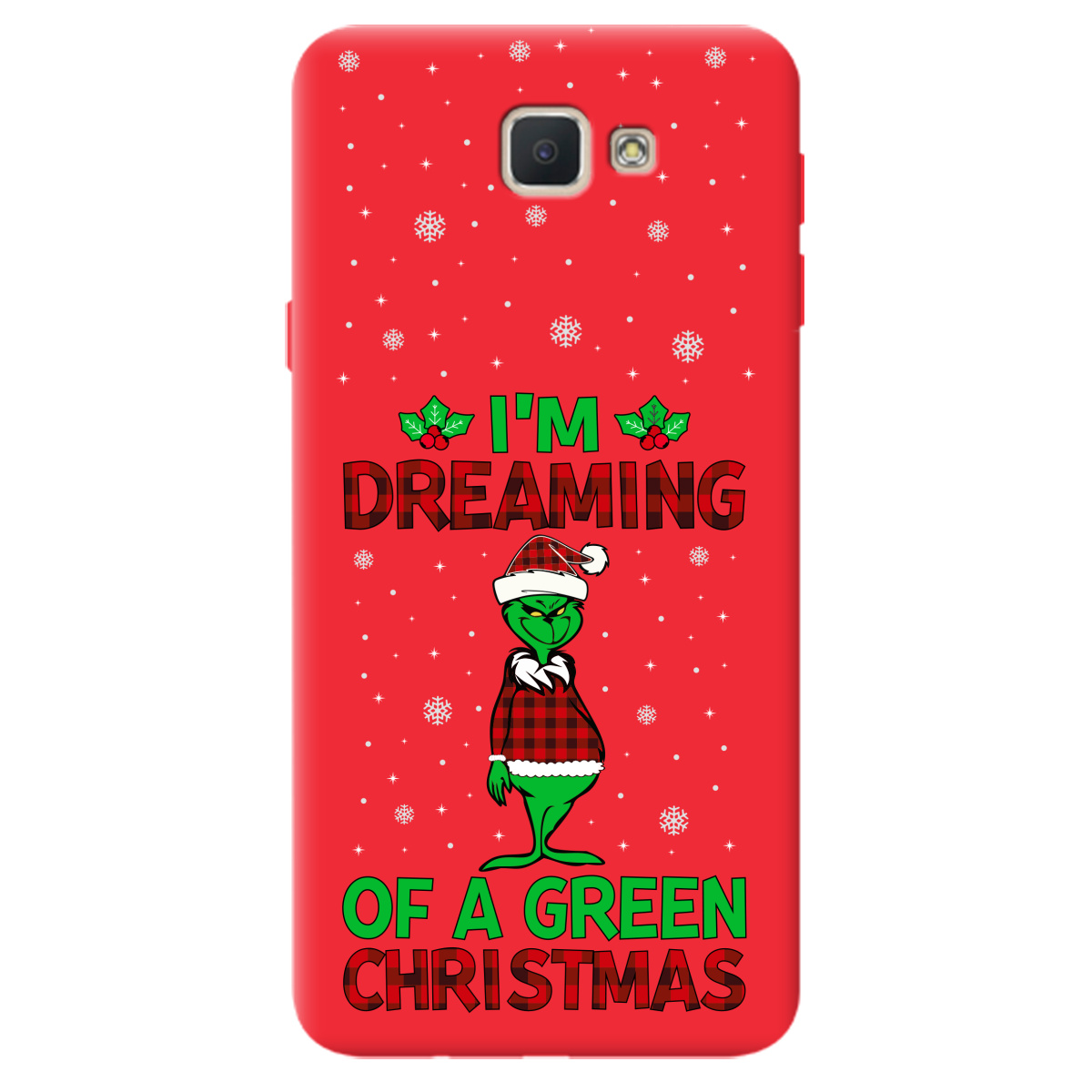 Чехол для Samsung Galaxy J5 Prime ярко-красный матовый soft touch I'm dreaming - фото 1