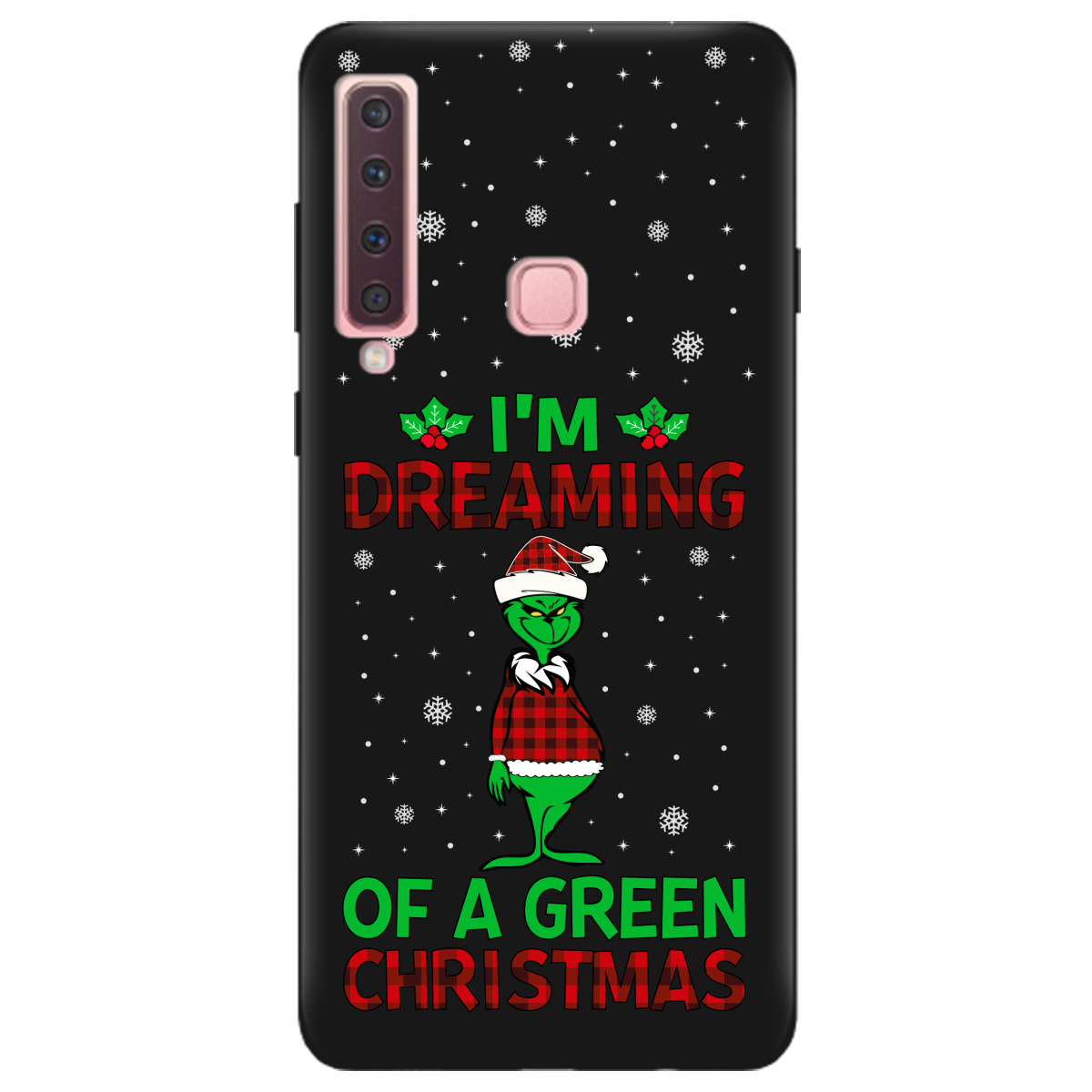 Чехол для Samsung Galaxy A9 2018 черный матовый soft touch I'm dreaming - фото 1