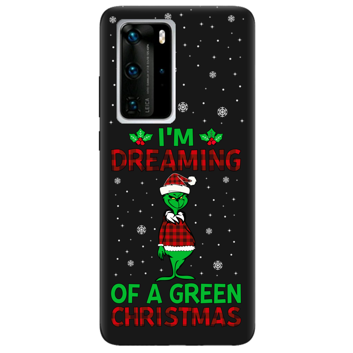 Чехол для Huawei P40 Pro черный матовый soft touch I'm dreaming - фото 1