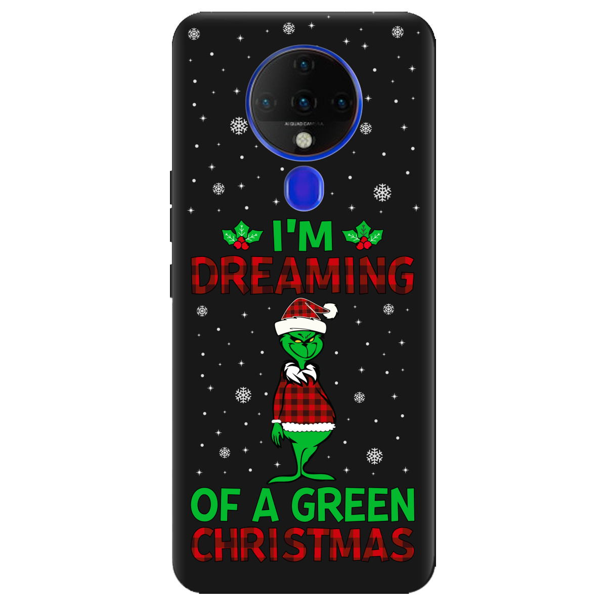 Чехол для Tecno Spark 6 черный матовый soft touch I'm dreaming - фото 1