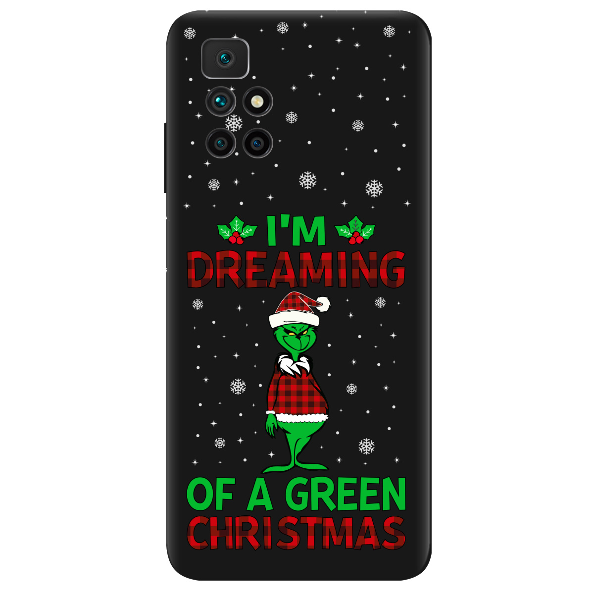 Чехол для Xiaomi Redmi 10 черный матовый soft touch I'm dreaming - фото 1