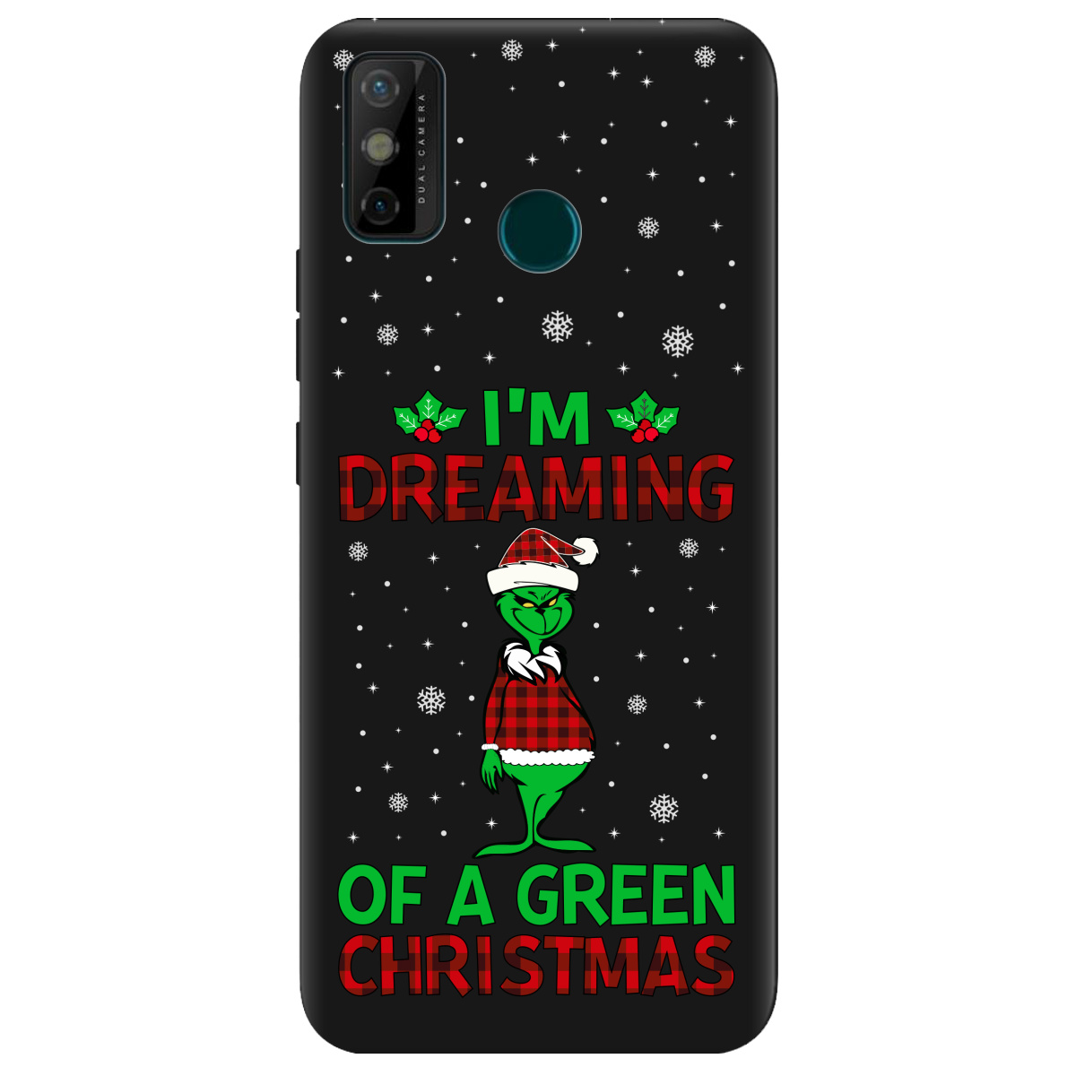 Чехол для Tecno Spark 6 Go черный матовый soft touch I'm dreaming - фото 1