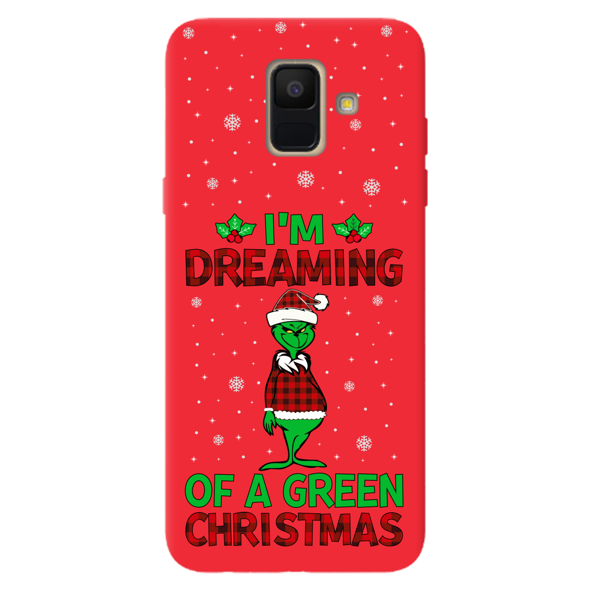 Чехол для Samsung Galaxy A6 2018 ярко-красный матовый soft touch I'm dreaming - фото 1