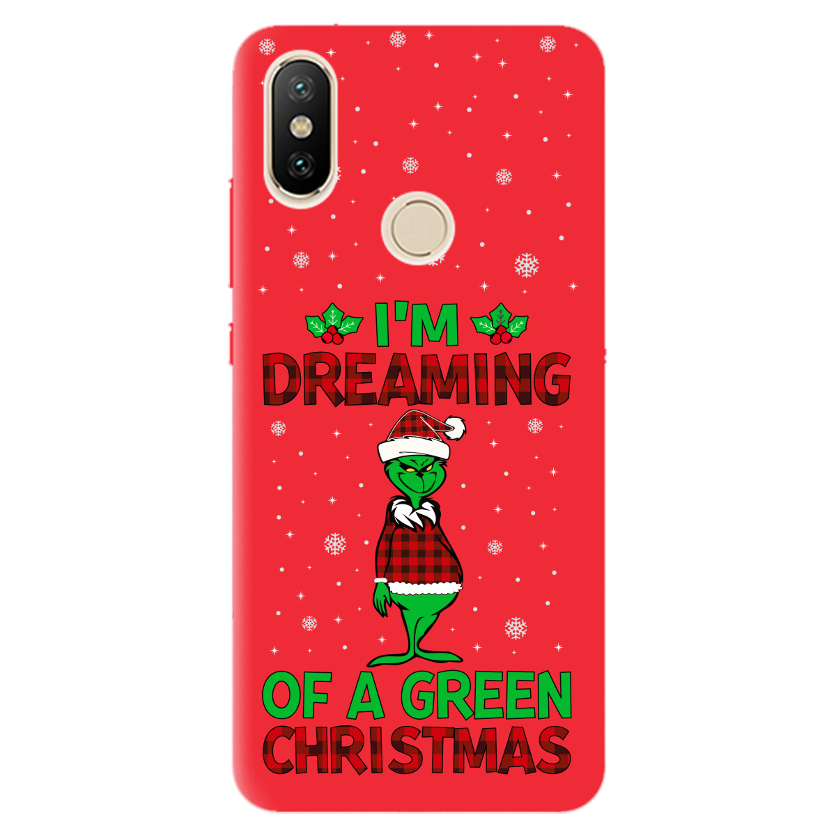 Чехол для Xiaomi Mi A2 Lite ярко-красный матовый soft touch I'm dreaming - фото 1