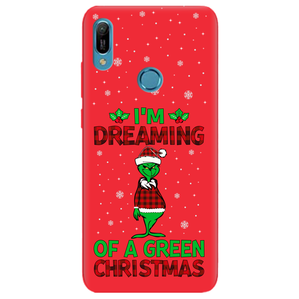 Чехол для Huawei Y6 Pro 2019 ярко-красный матовый soft touch I'm dreaming - фото 1