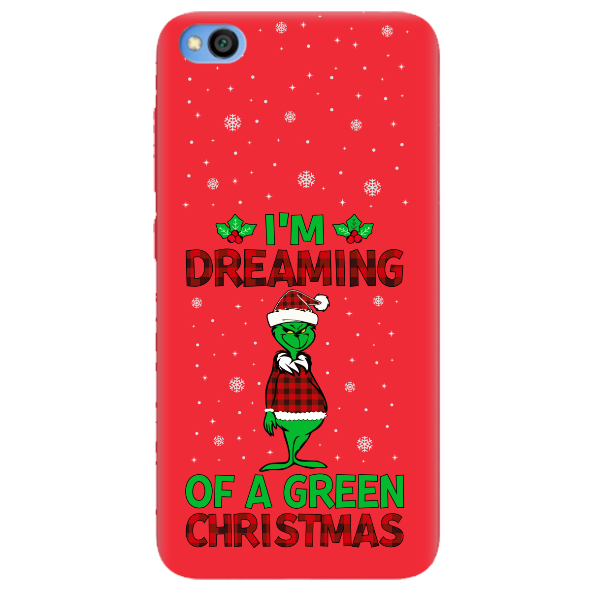 Чехол для Xiaomi Redmi Go ярко-красный матовый soft touch I'm dreaming - фото 1