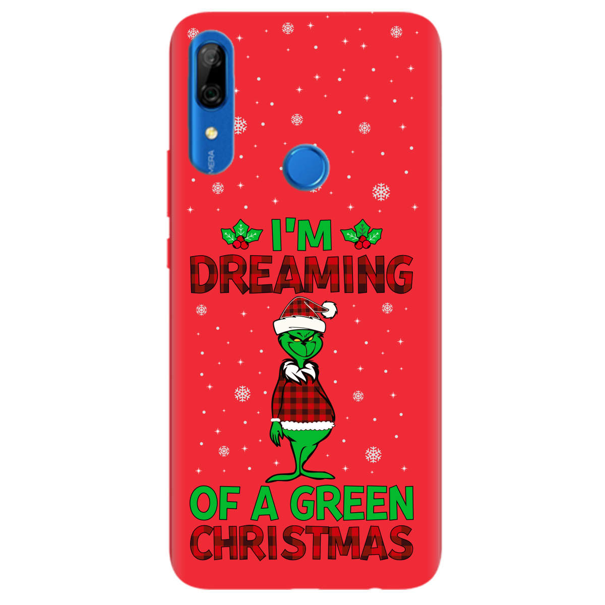 Чехол для Huawei P Smart Z ярко-красный матовый soft touch I'm dreaming - фото 1