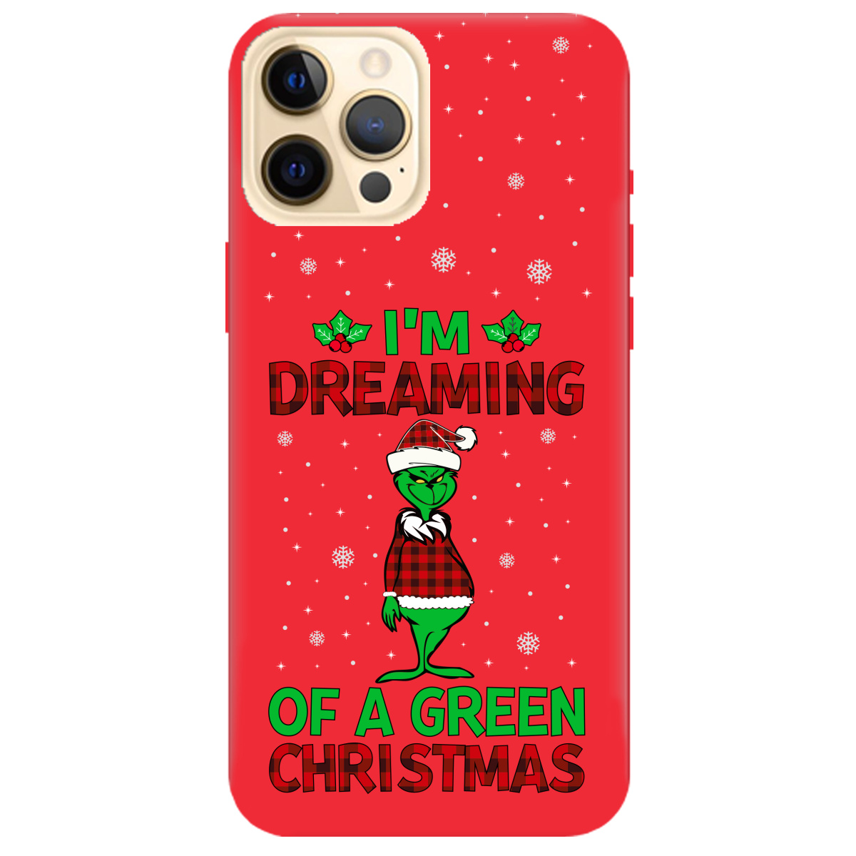 Чехол для Apple iPhone 12 Pro ярко-красный матовый soft touch I'm dreaming - фото 1