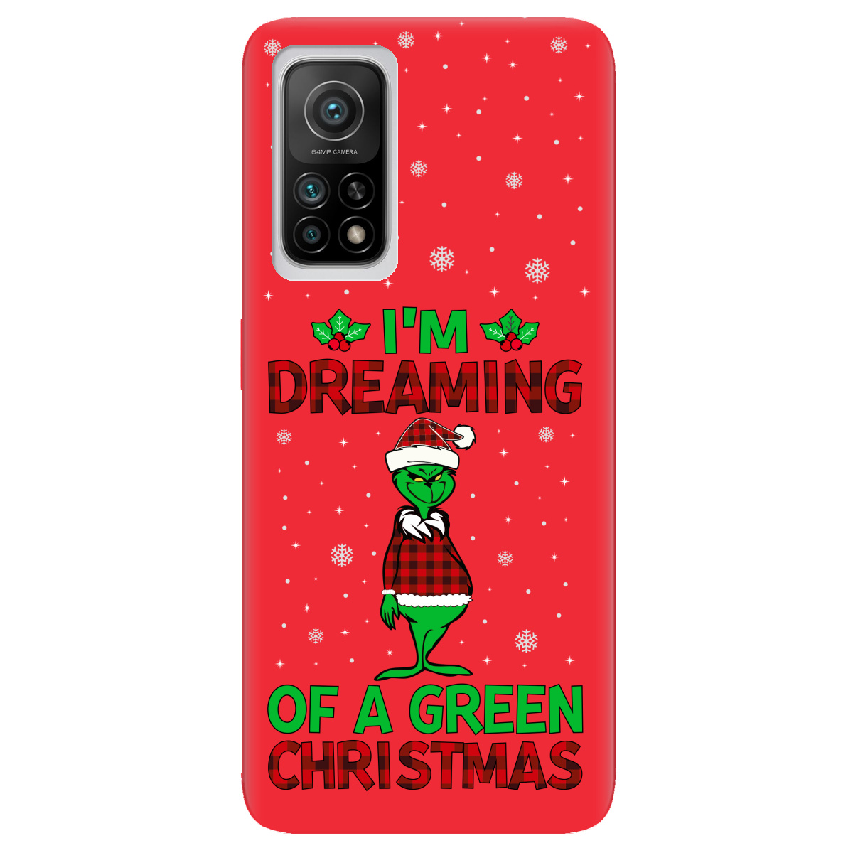 Чехол для Xiaomi Mi 10T/ Mi 10T Pro ярко-красный матовый soft touch I'm dreaming - фото 1