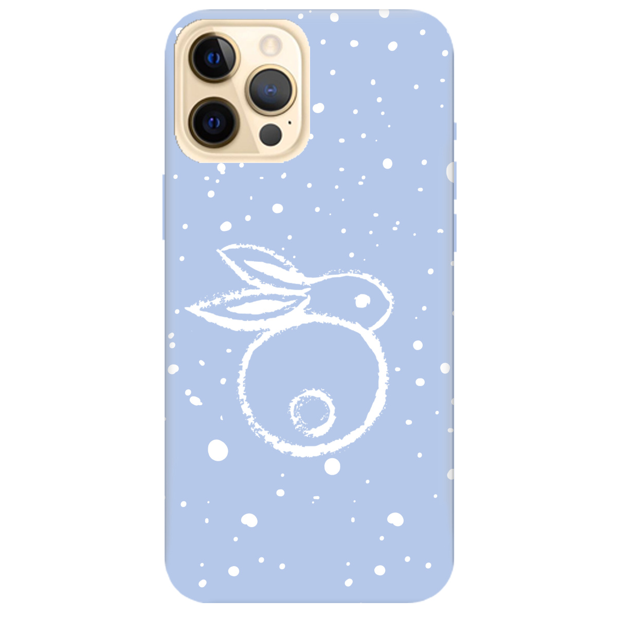 Чохол для Apple iPhone 12 Pro ніжно-блакитний матовий soft touch Rabbit - фото 1