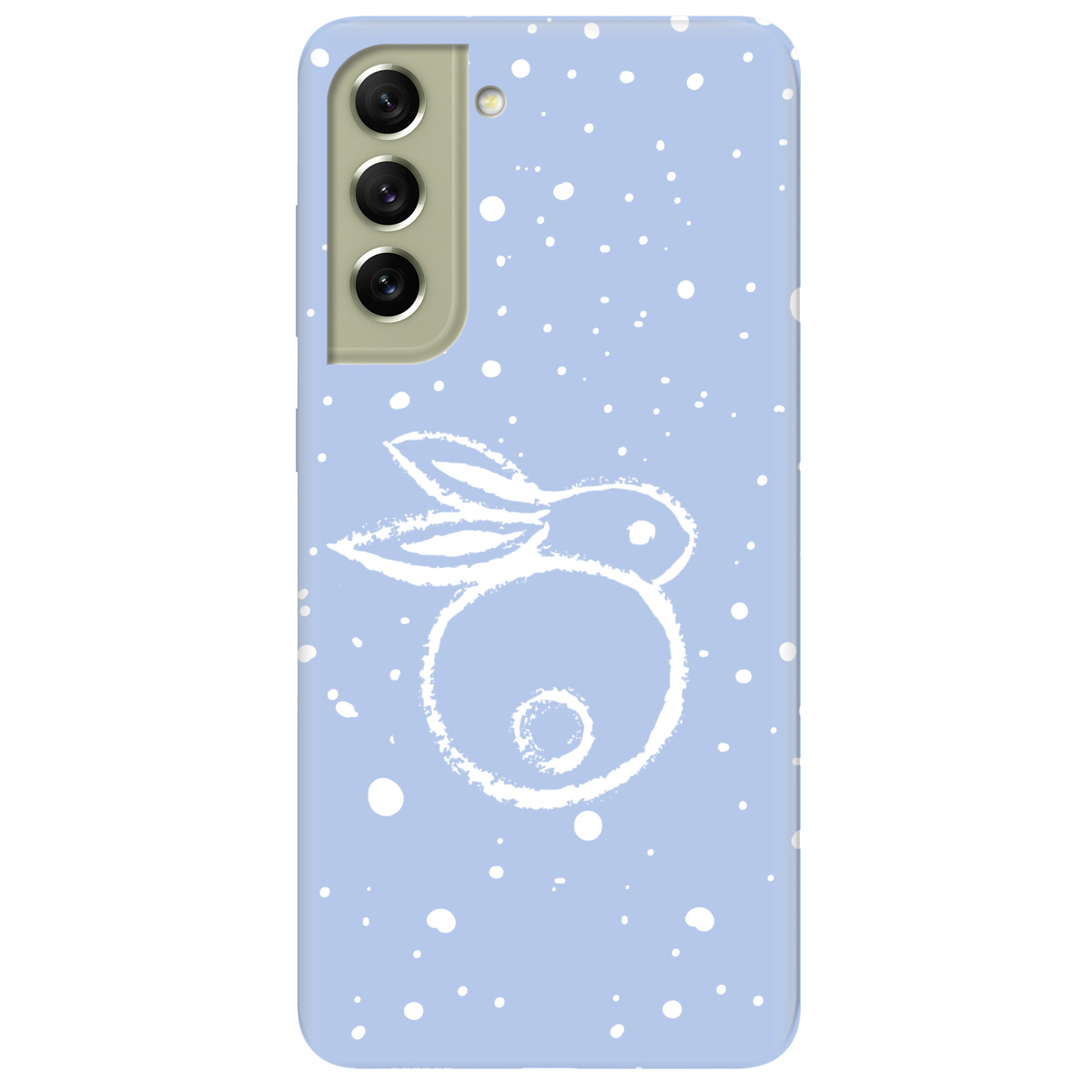 Чохол для Samsung Galaxy S21 FE ніжно-блакитний матовий soft touch Rabbit - фото 1