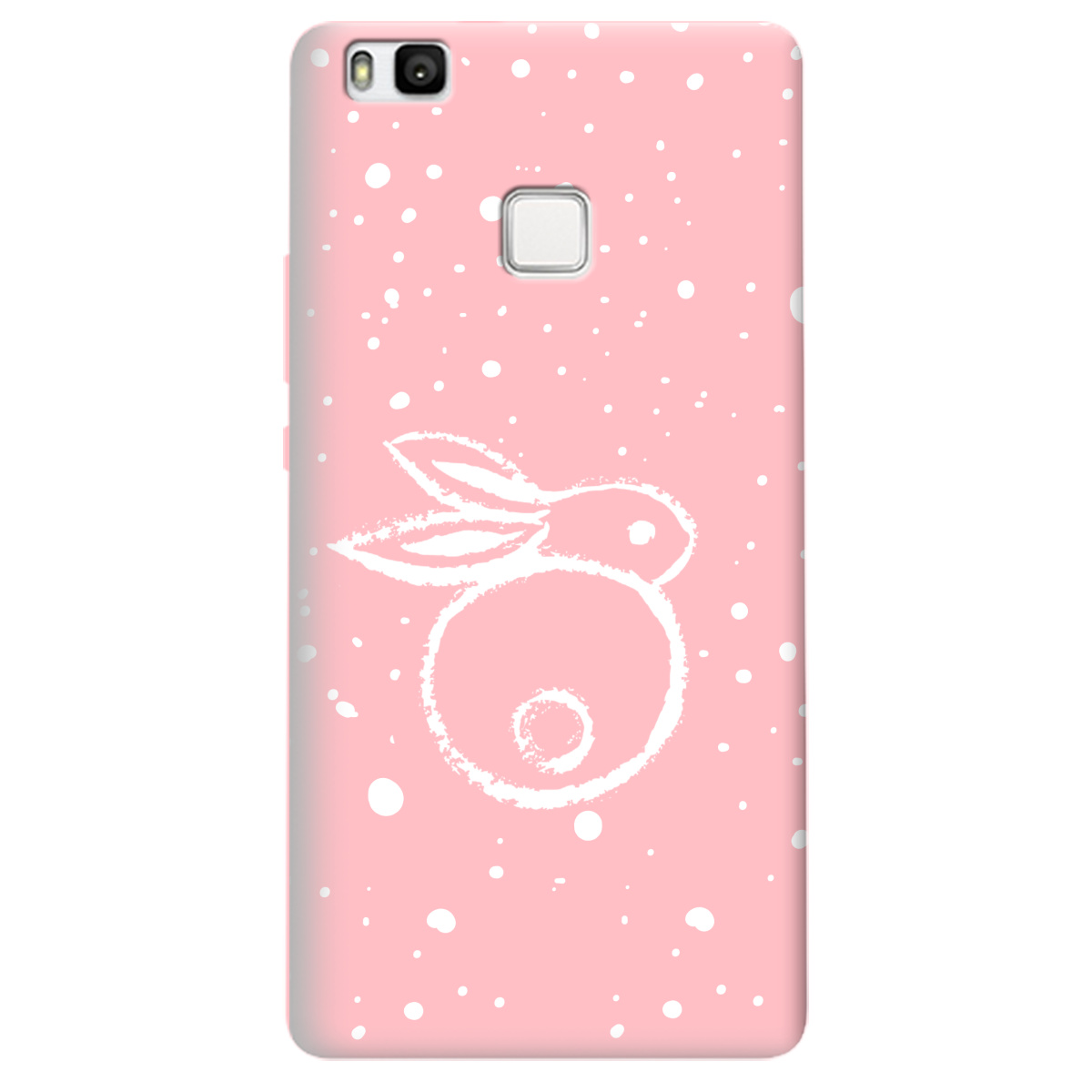 Чехол для Huawei P9 Lite нежно-розовый матовый soft touch Rabbit - фото 1